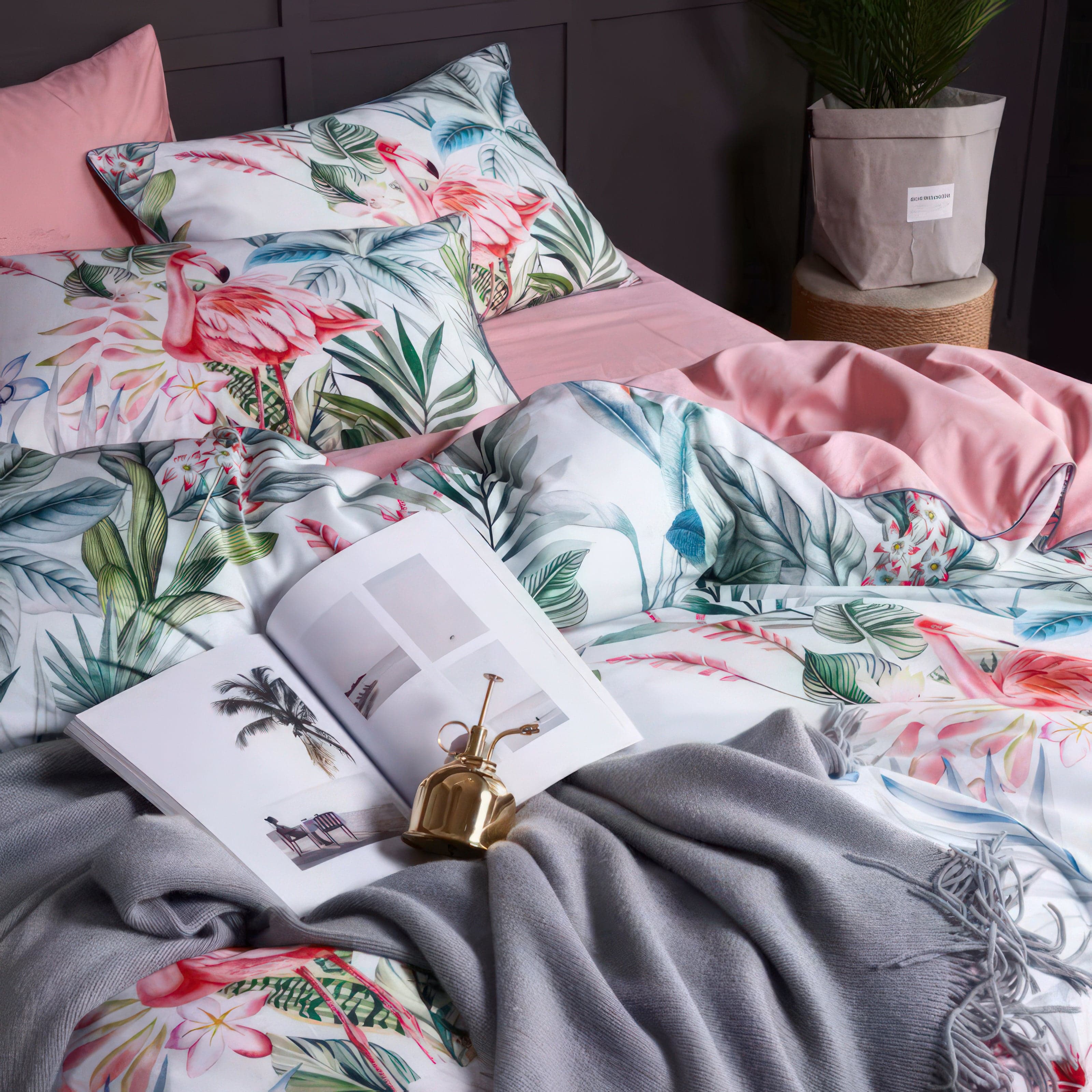 Paradise Flamingo Pink - Pillowcase Pair