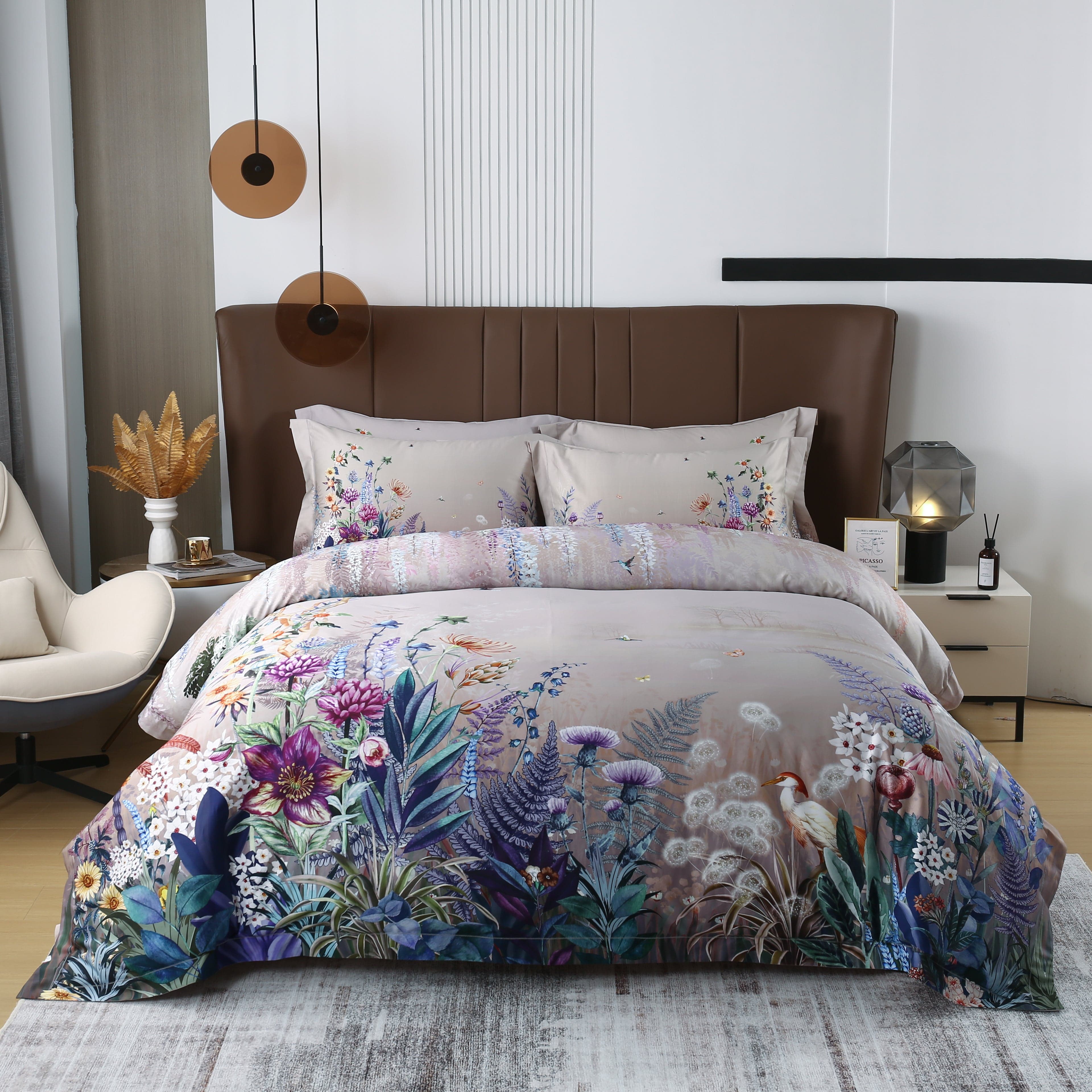 Purple Flowers - Bedding Set