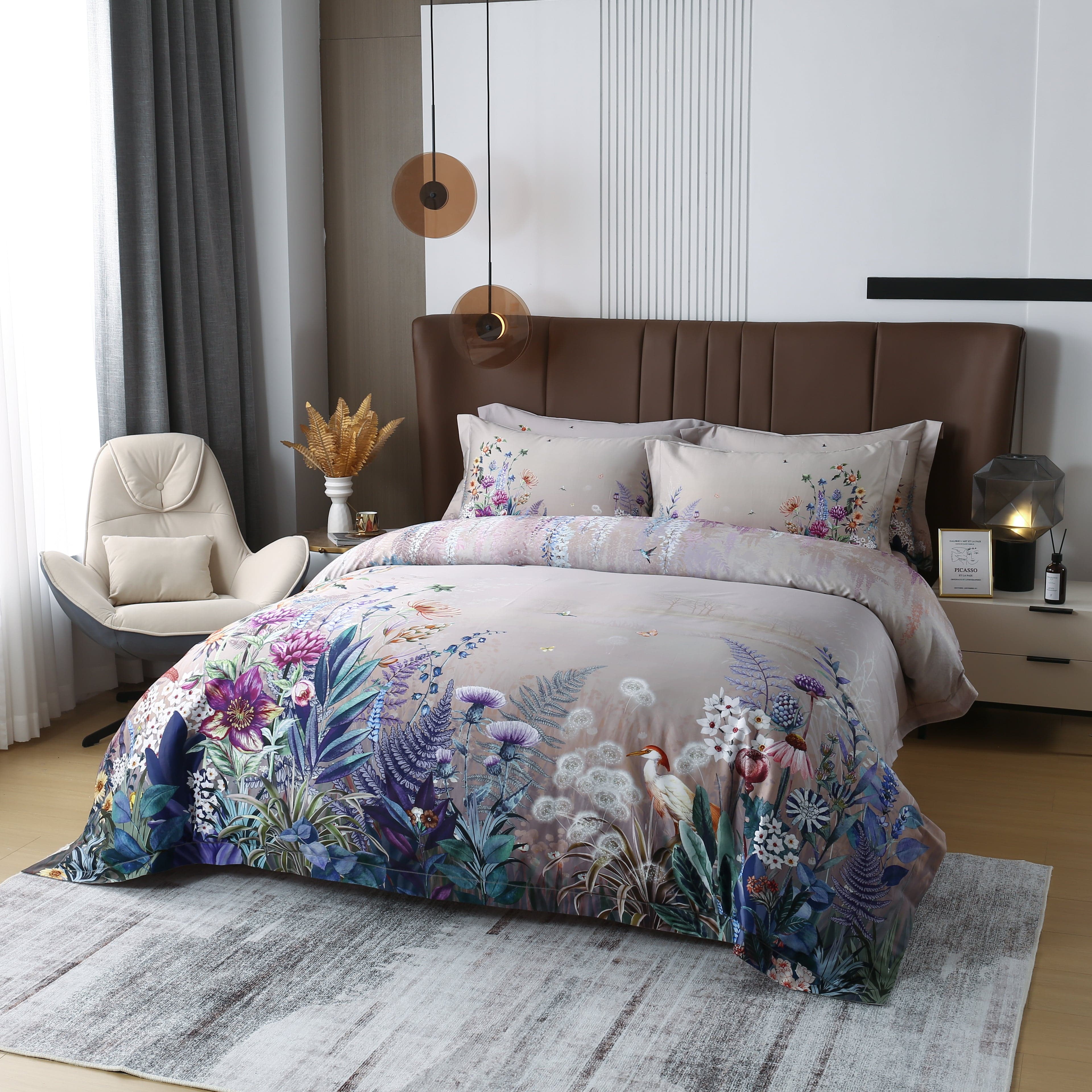 Purple Flowers - Bedding Set