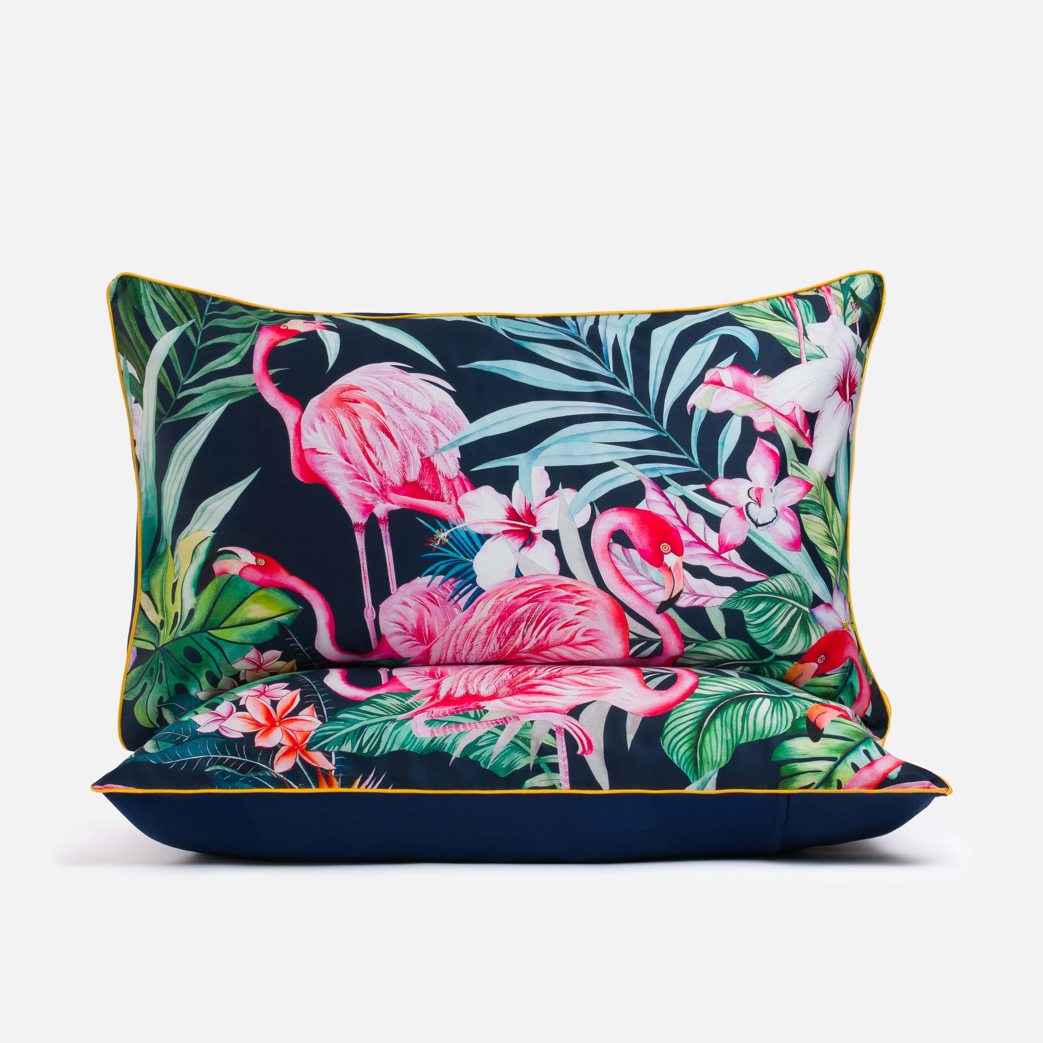 Paradise Flamingo Blue - Pillowcase Pair