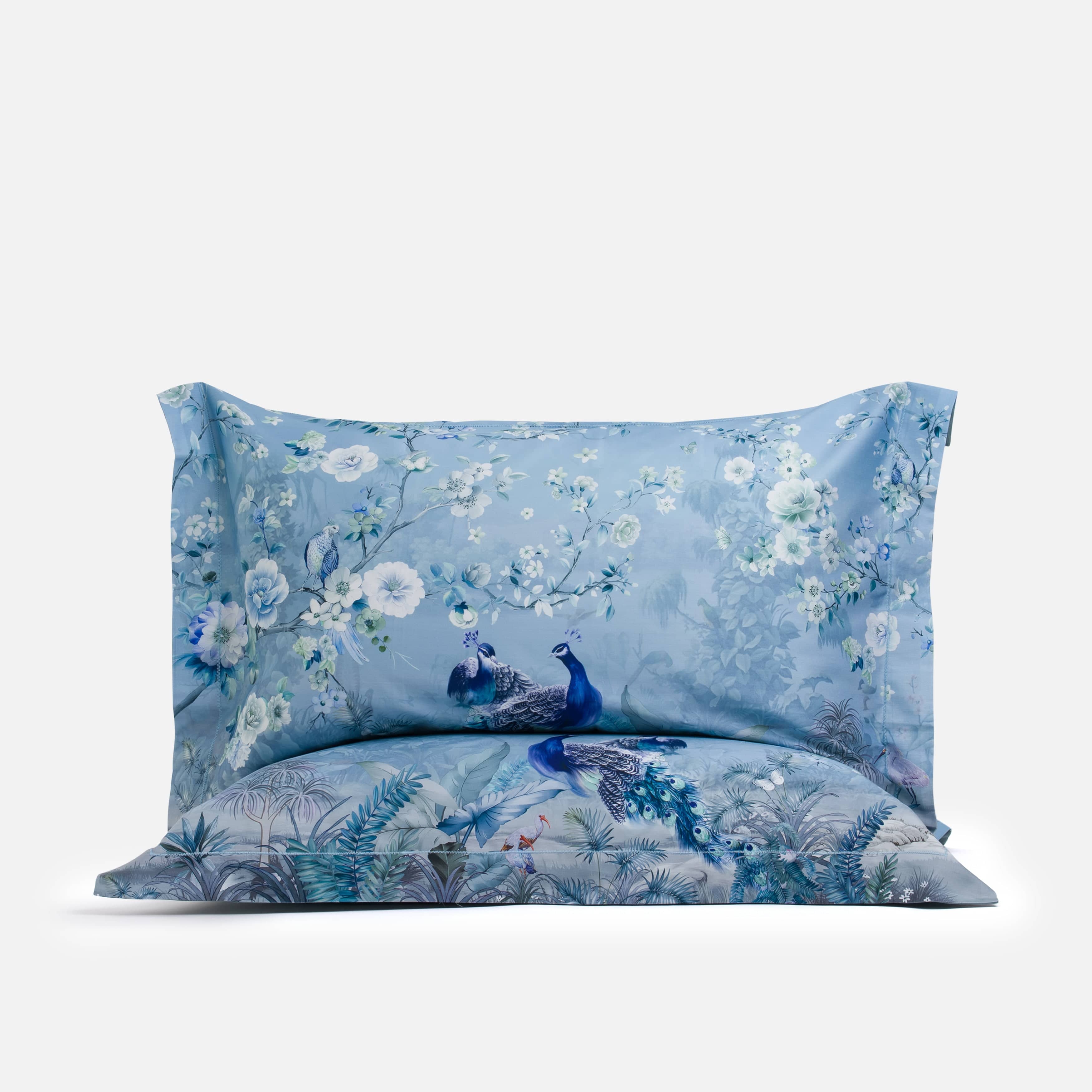 Blue Birds - Pillowcase Pair
