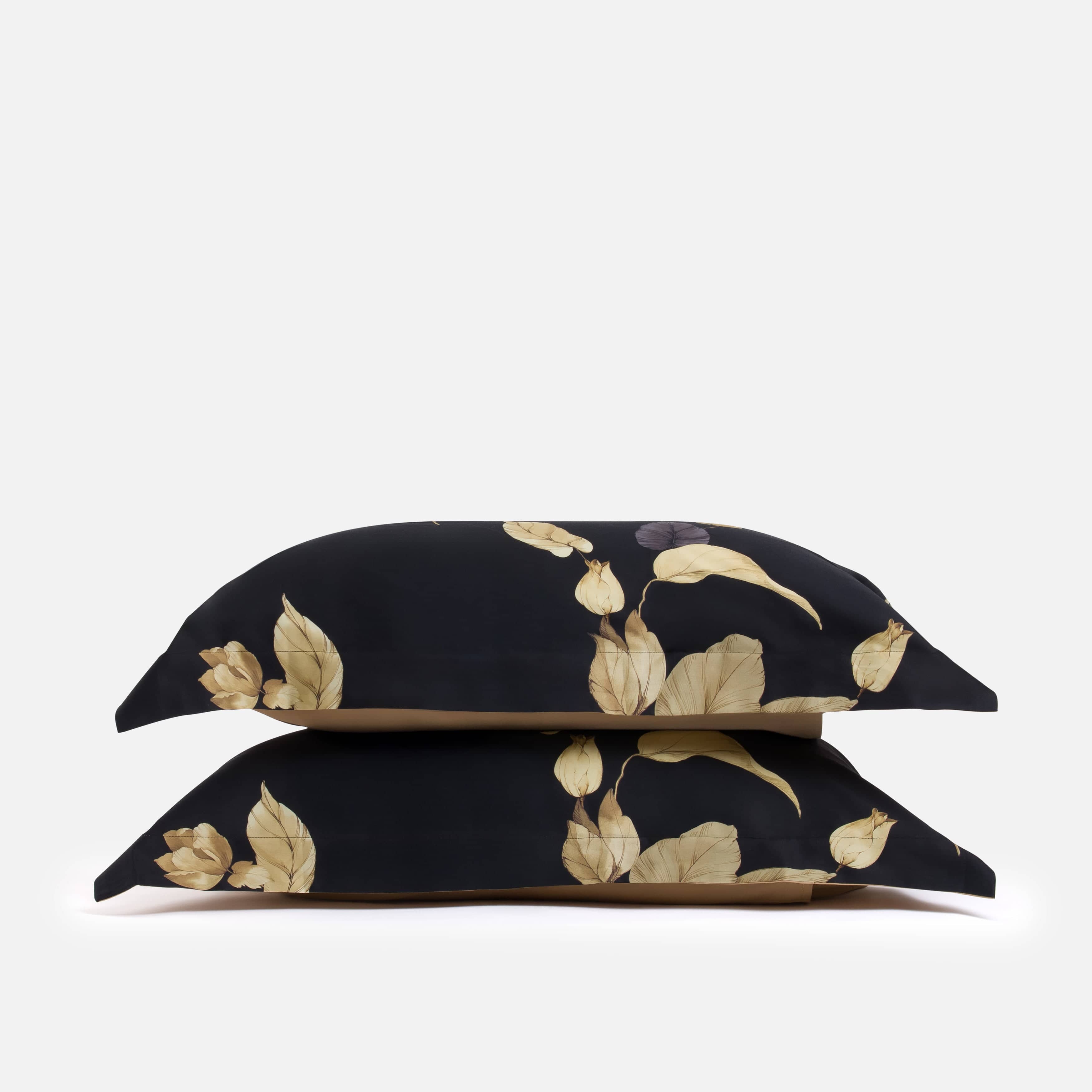 Gold Leaves - Pillowcase Pair