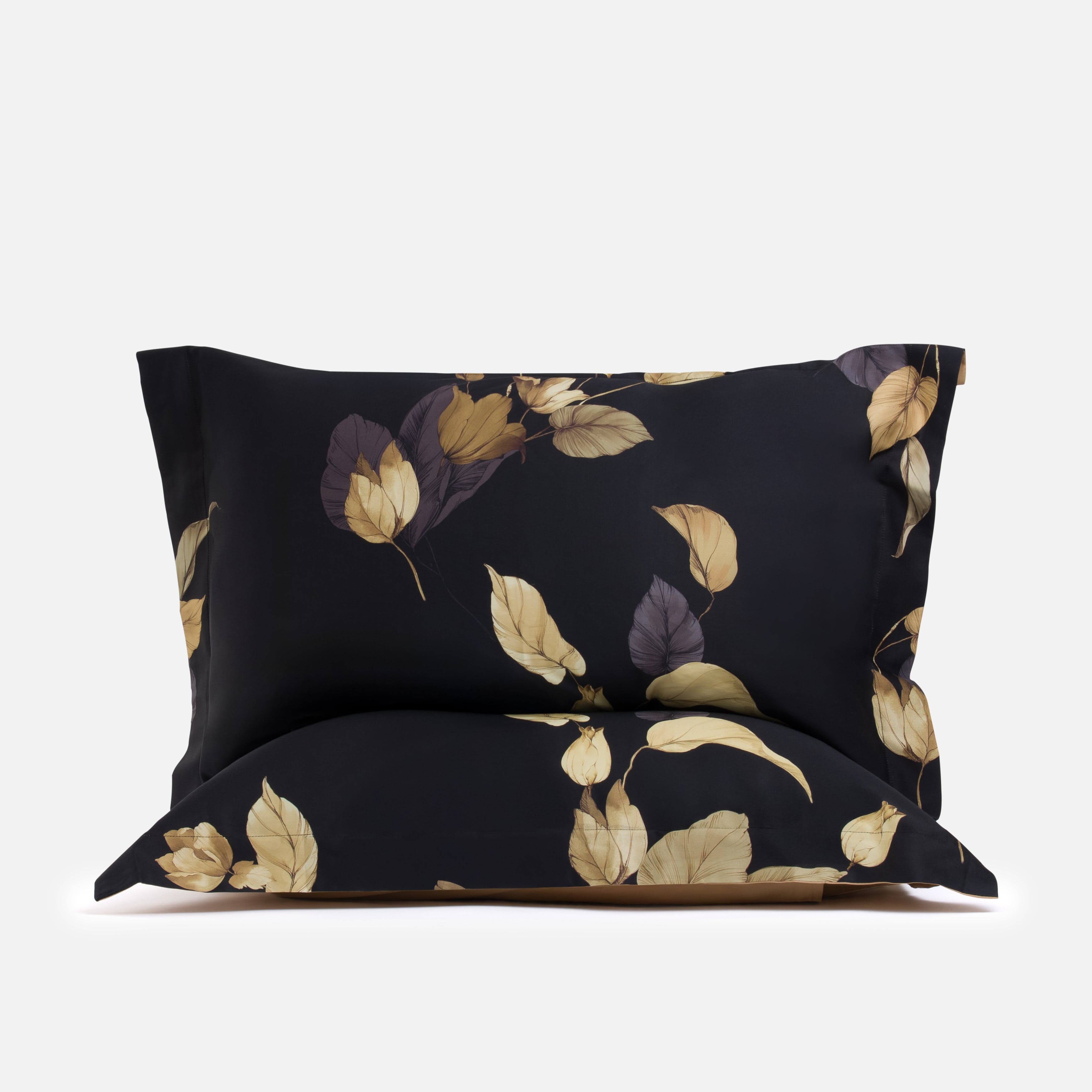 Gold Leaves - Pillowcase Pair
