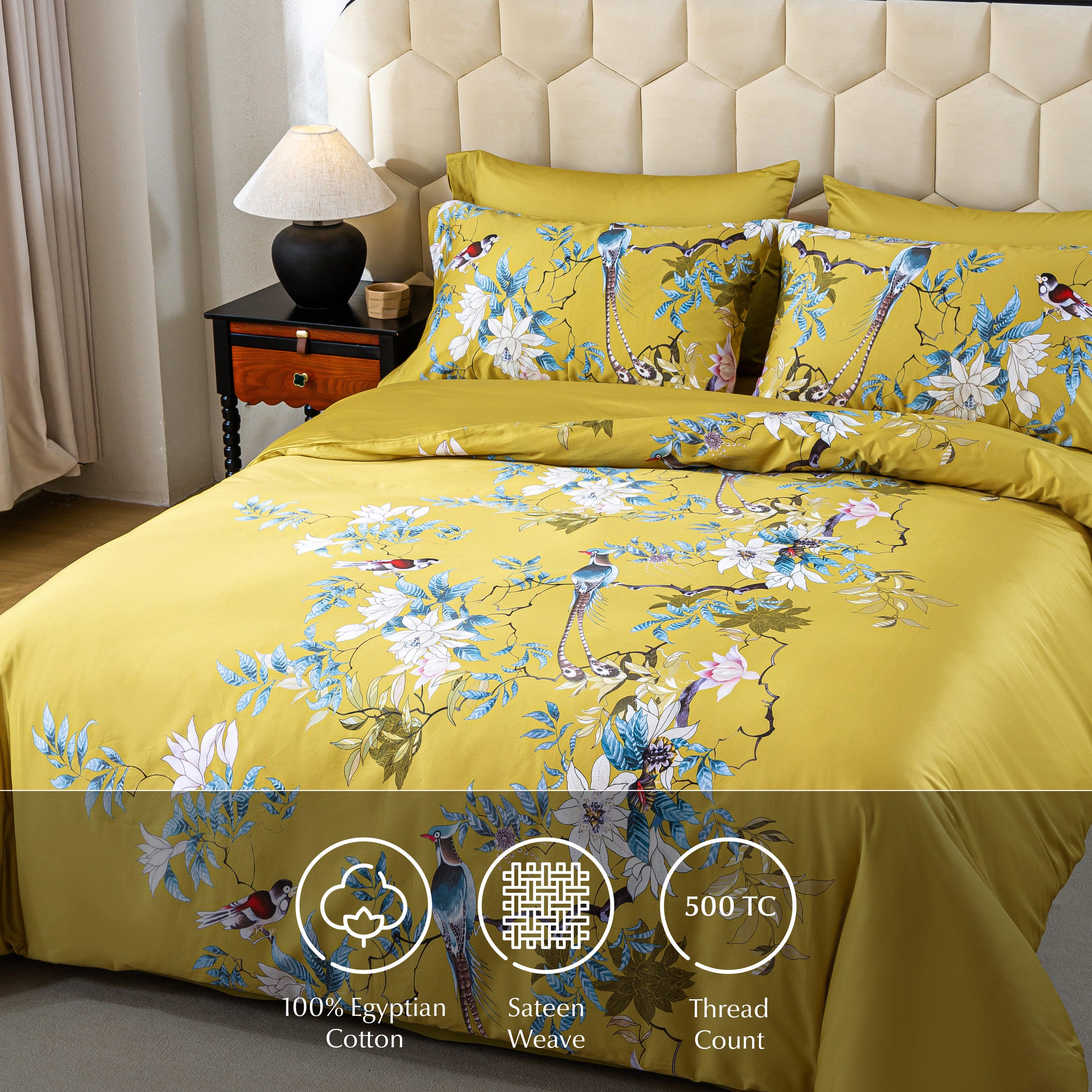 Golden Birds All Gold – Bedding Set