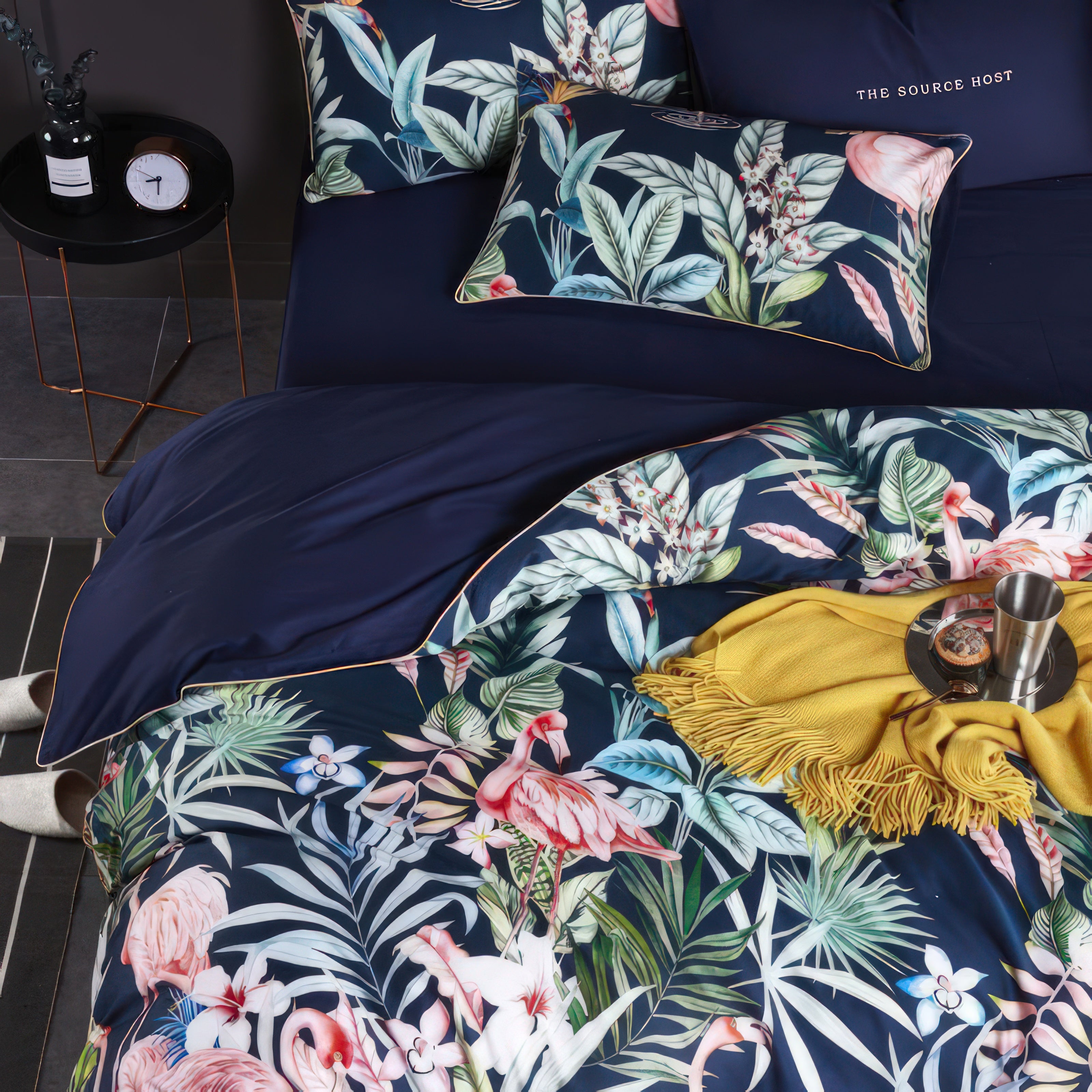 Paradise Flamingo Blue - Duvet Cover