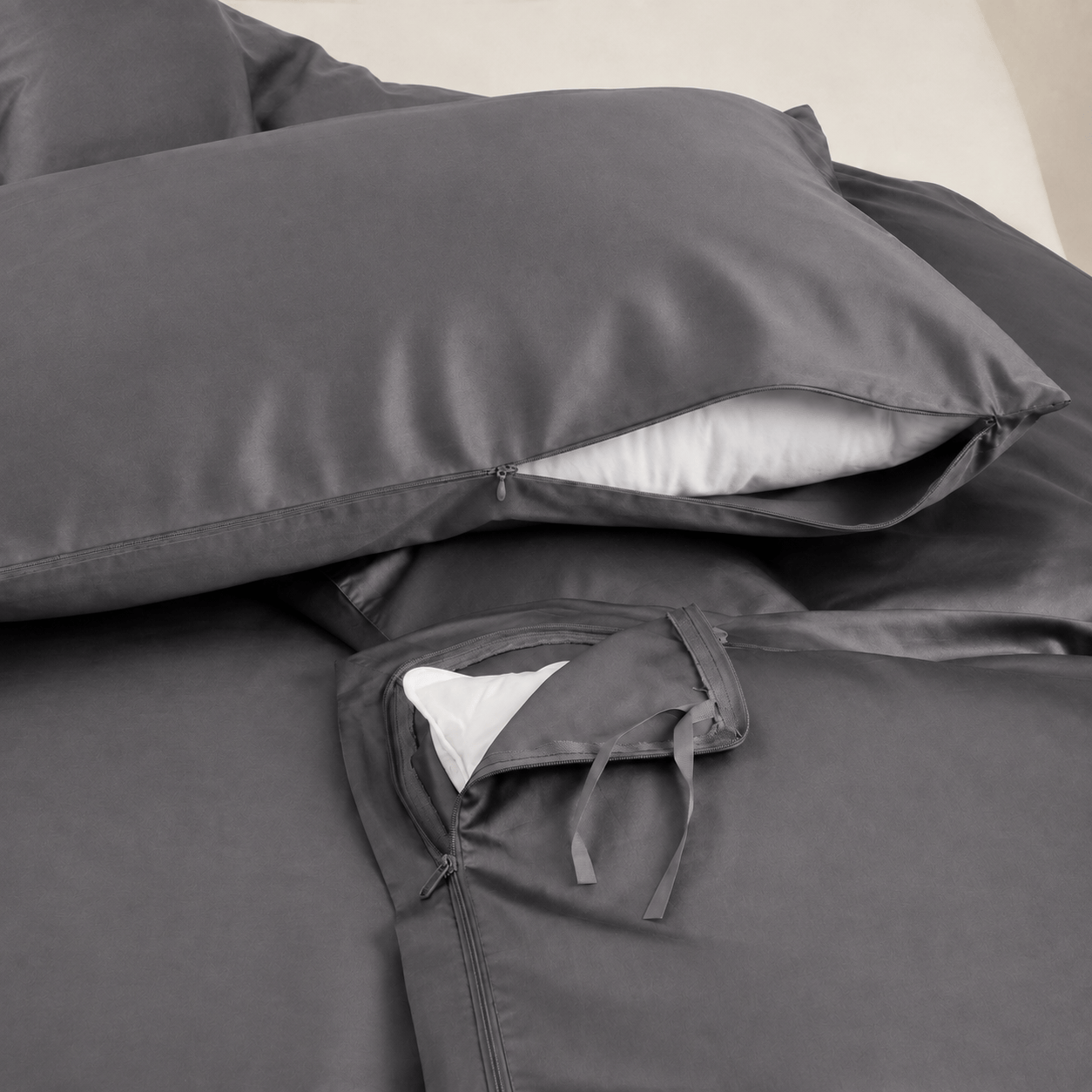 Hotel Grey - Bedding Set (Easy Change)