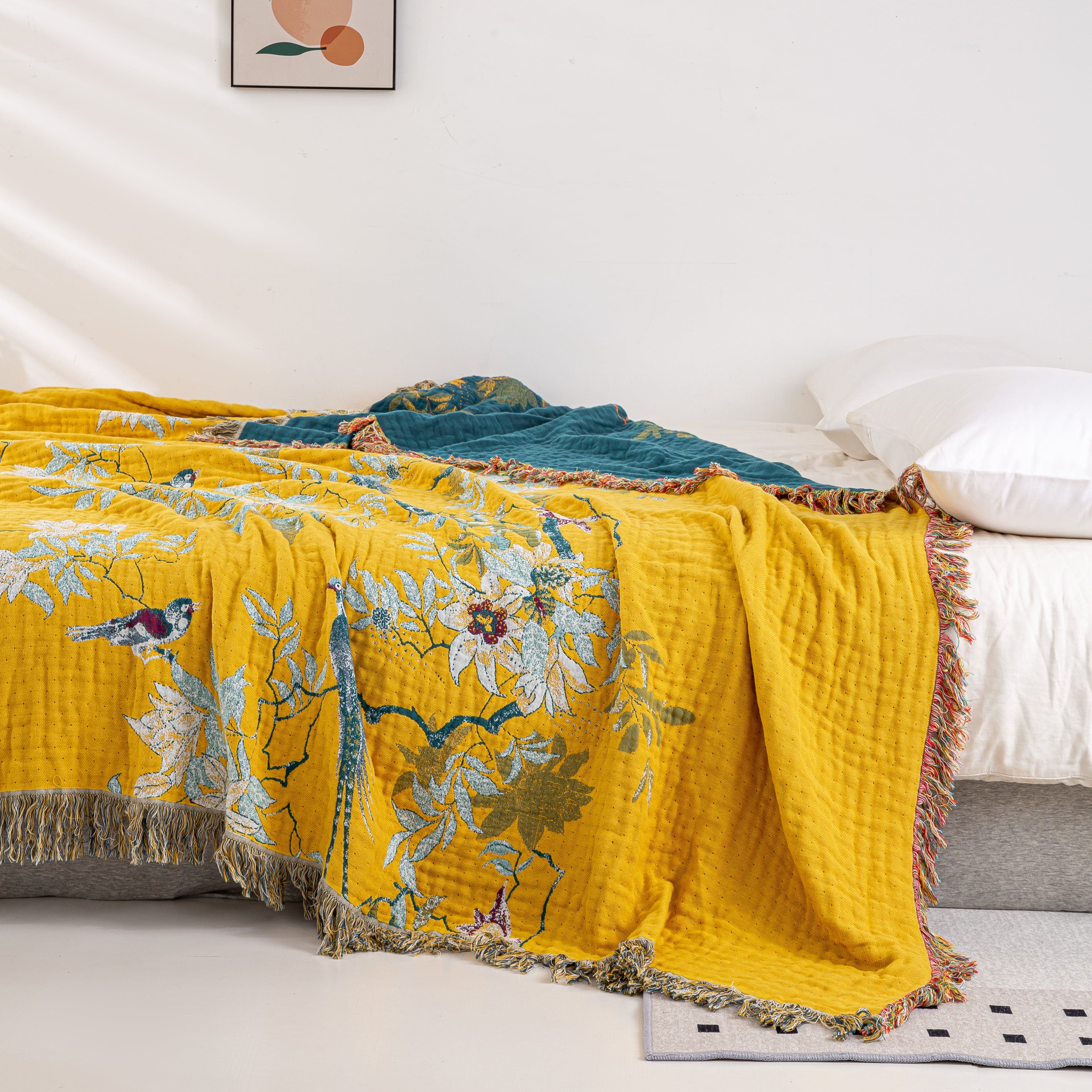 Golden Birds Blanket