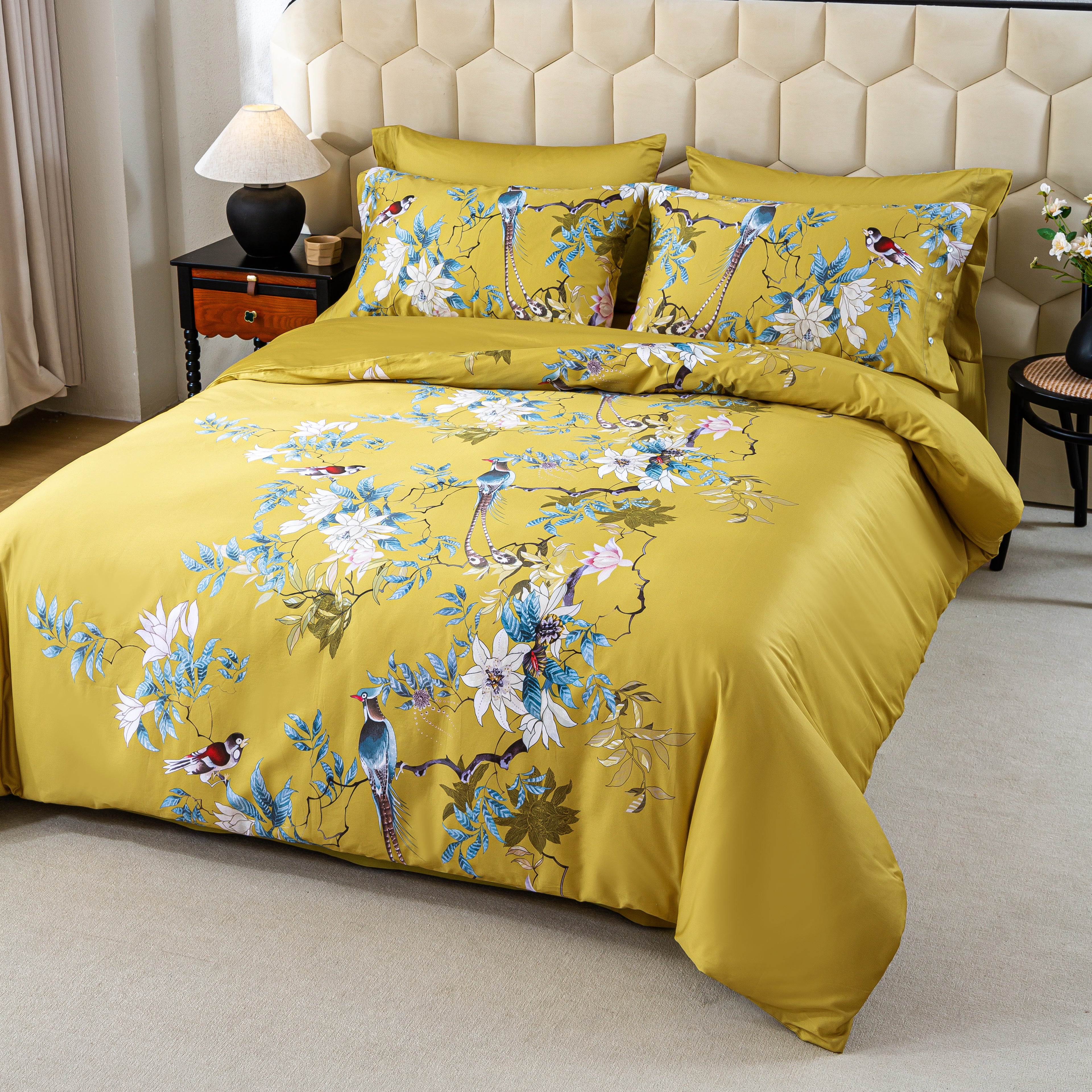 Golden Birds All Gold – Bedding Set