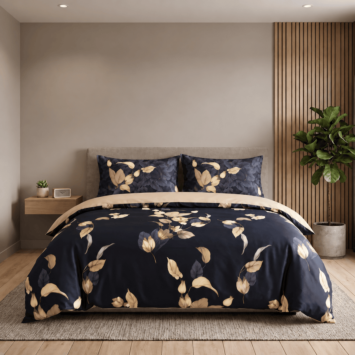 Gold Leaves - Bedding Set