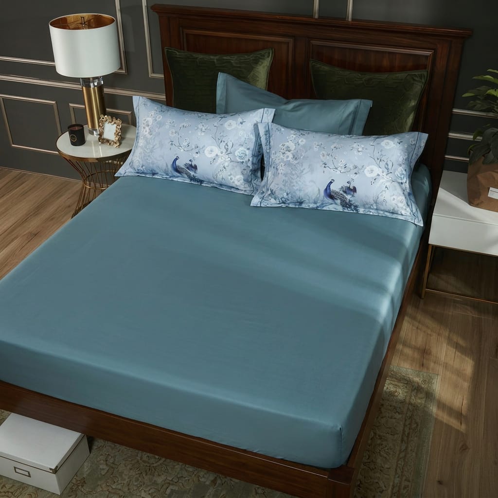Blue Birds - Fitted Sheet