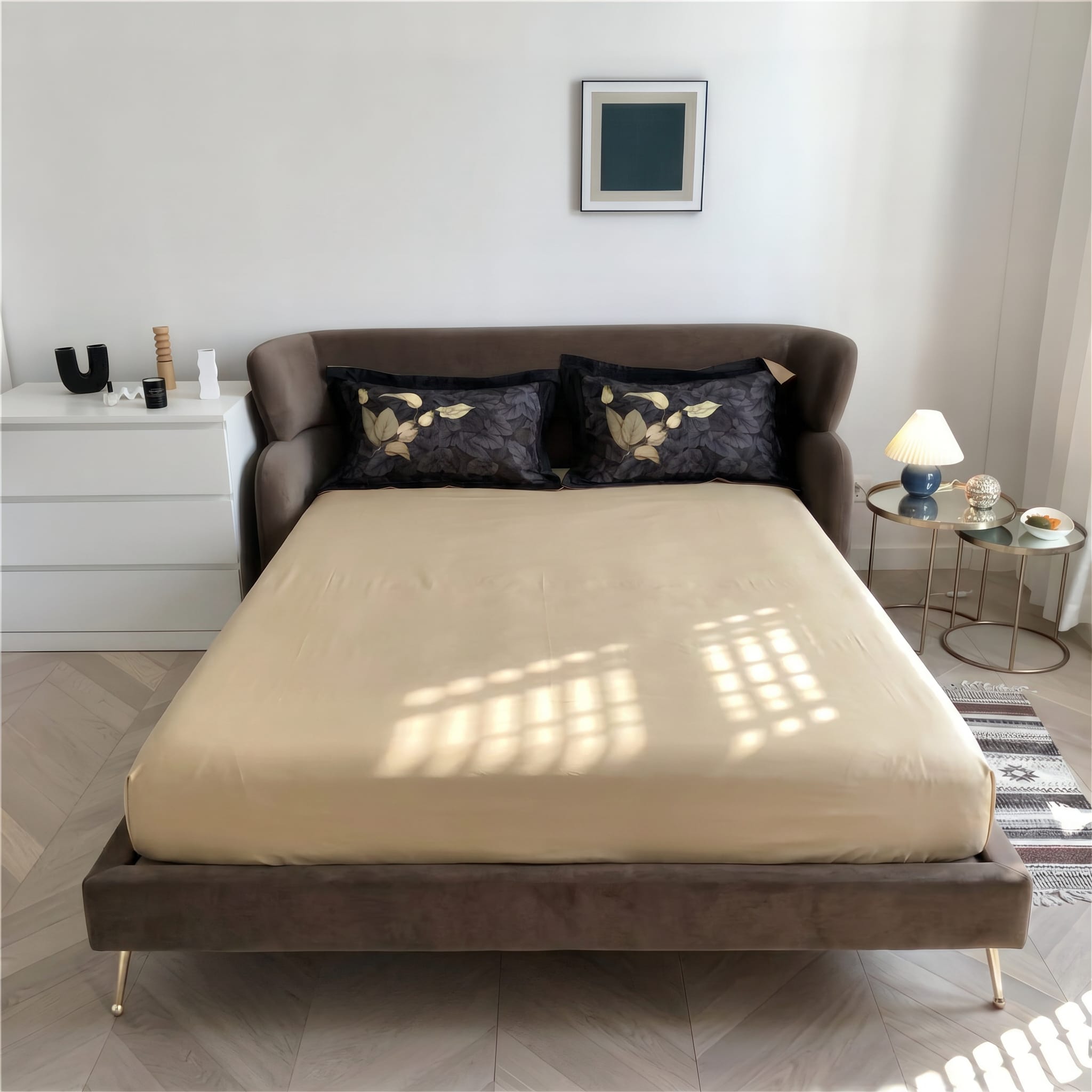 Gold Leaves - Fitted Sheet