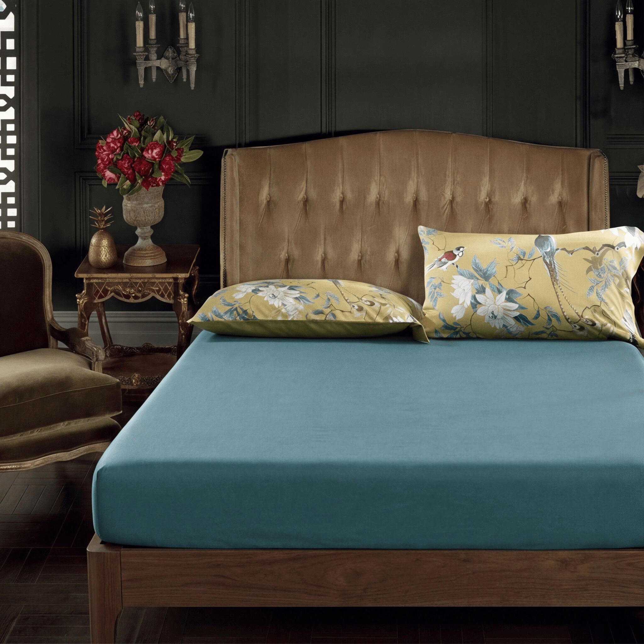 Golden Birds - Fitted Sheet
