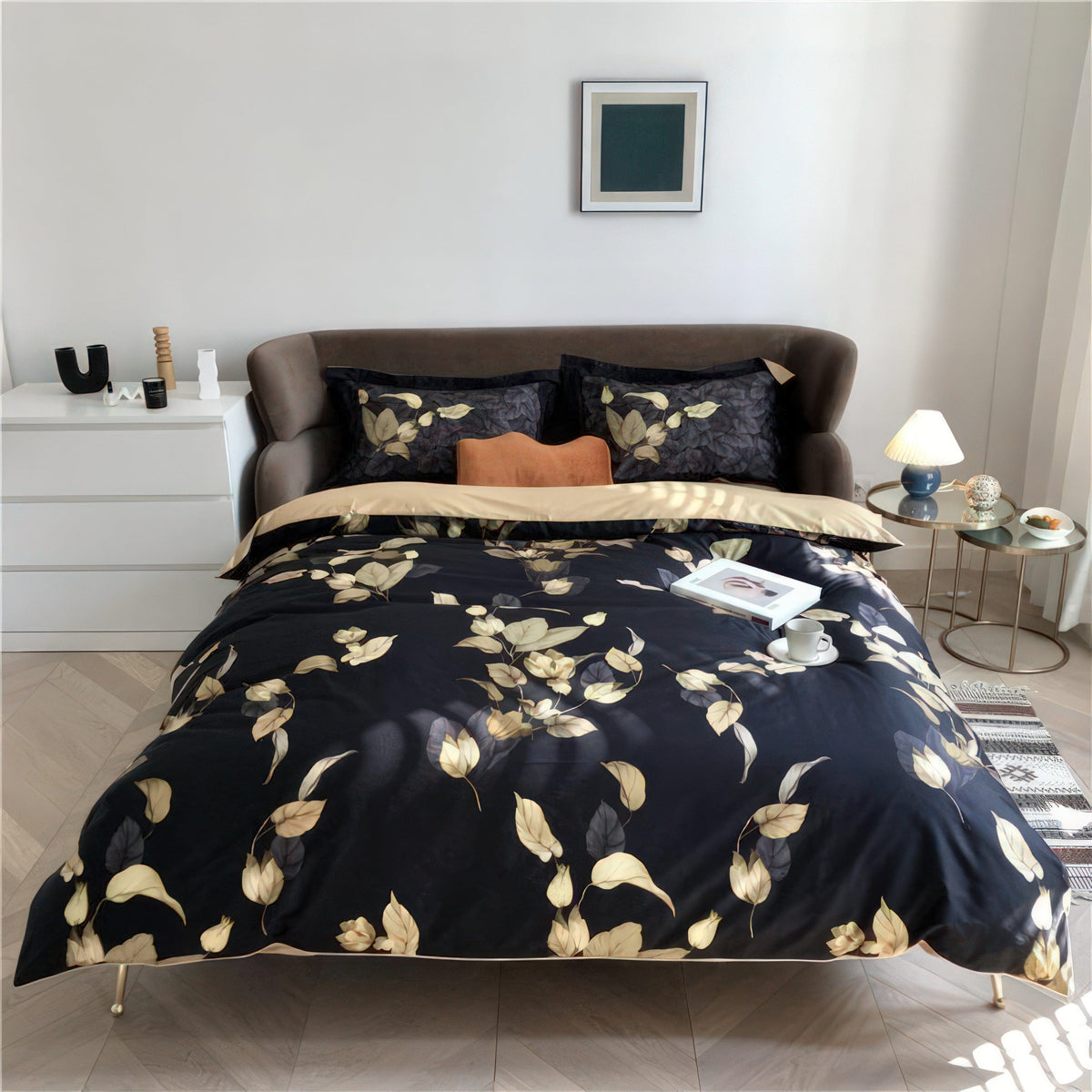 Gold Leaves Bedding Set Holsper