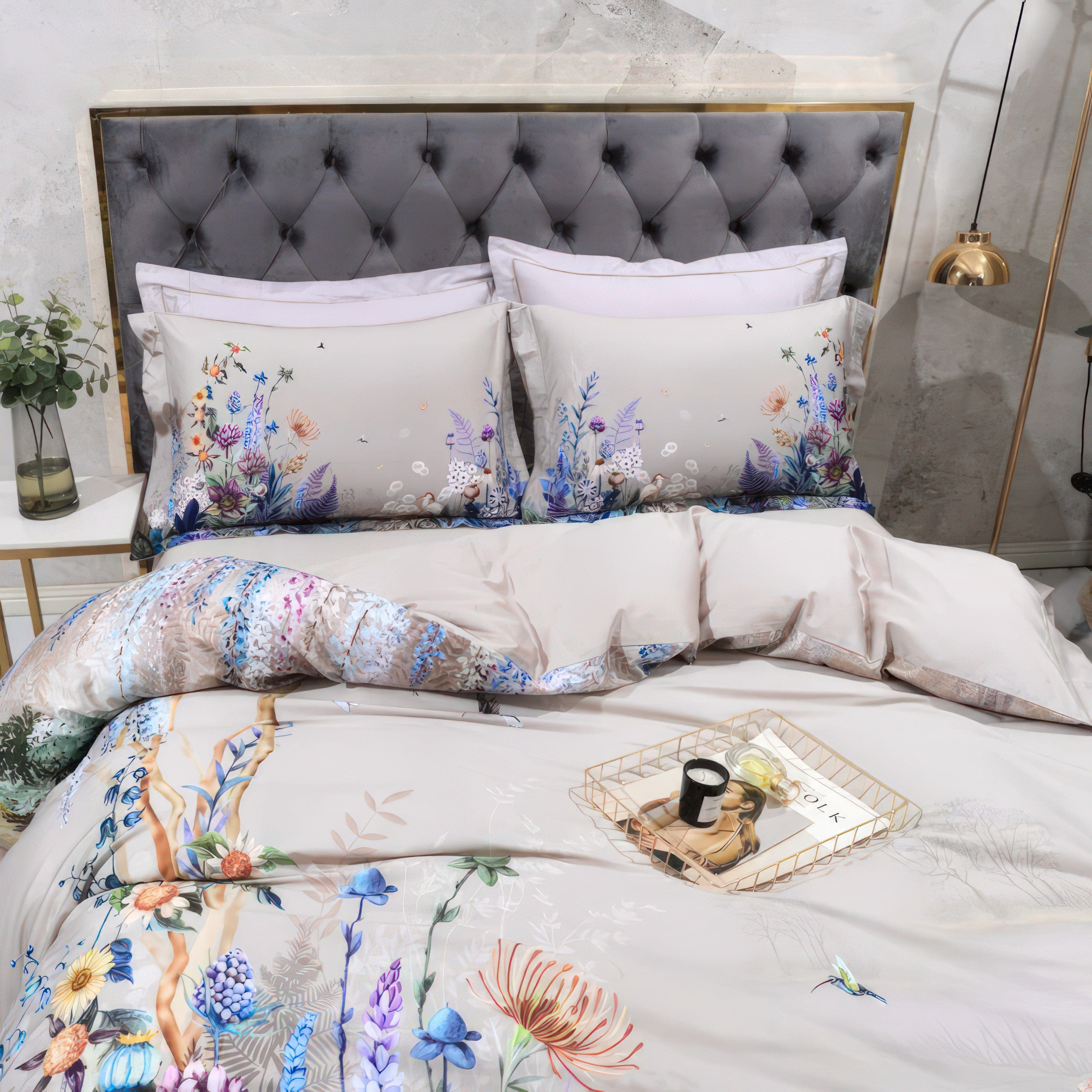 Purple Flowers - Complete Bedding Set