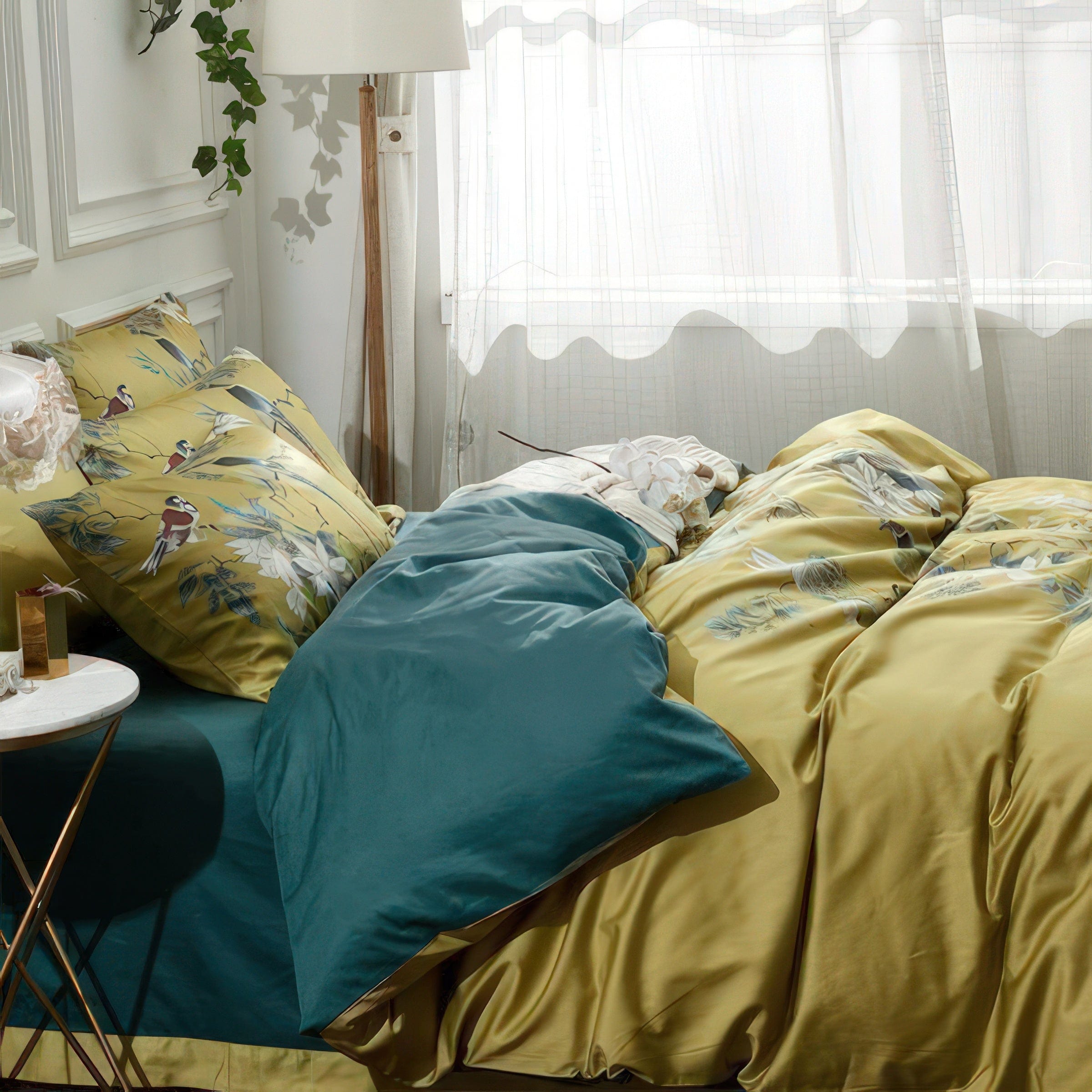 Golden Birds - Duvet Cover Set