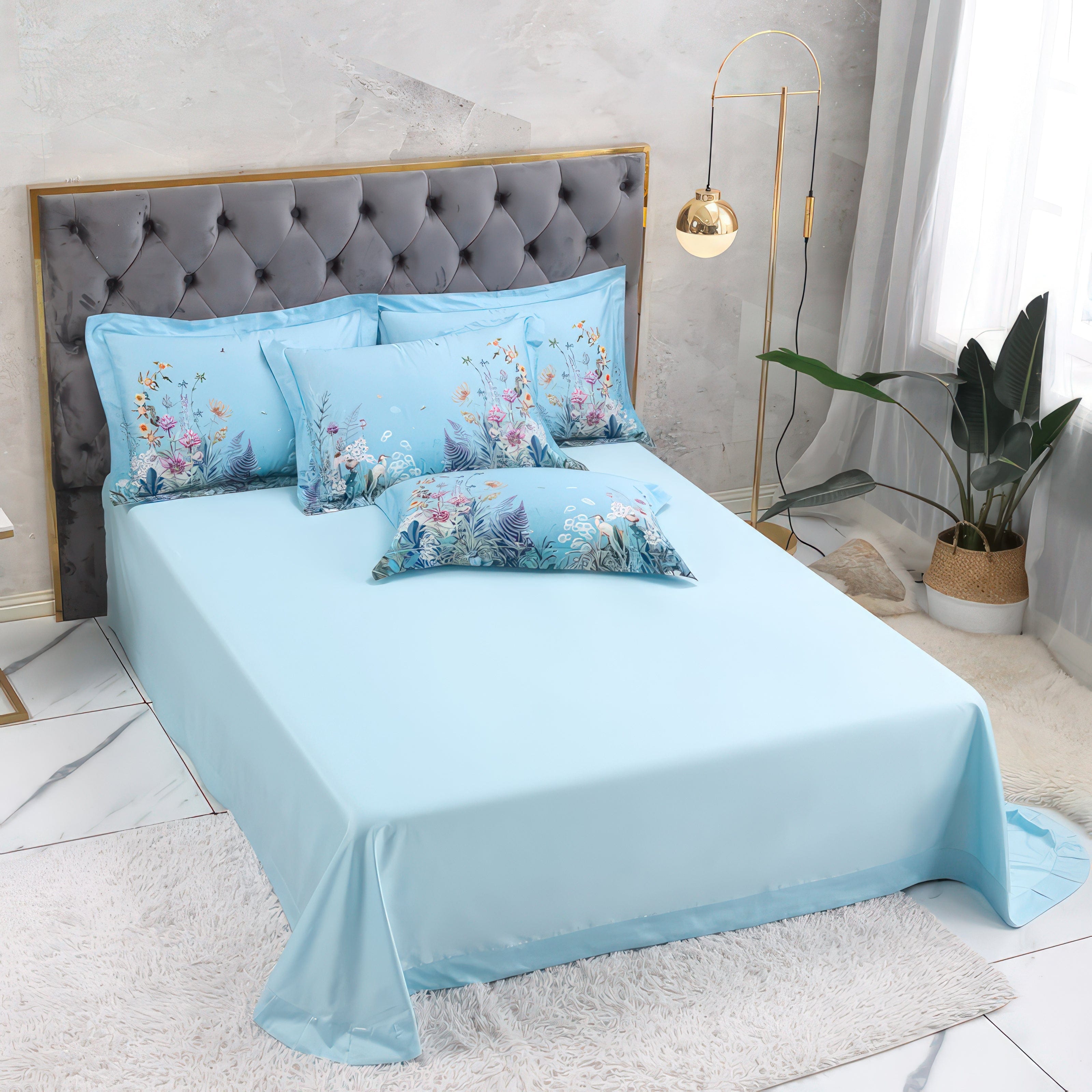 Indigo Flowers - Bedding Set