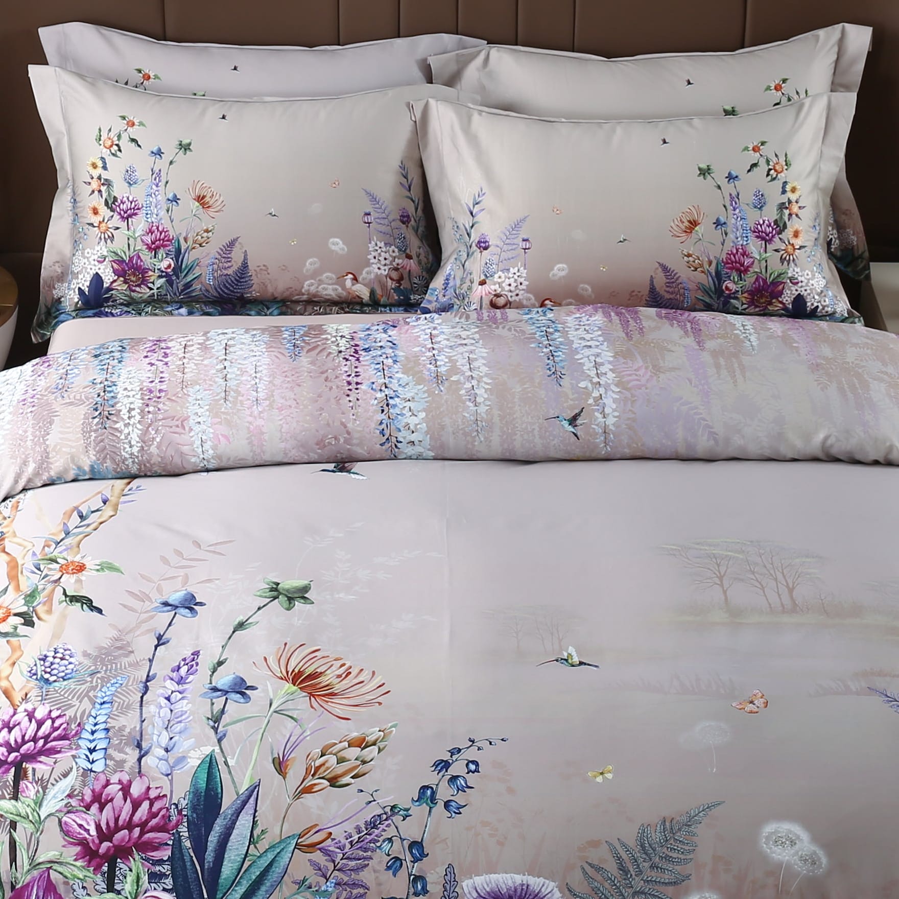 Purple Flowers - Bedding Set
