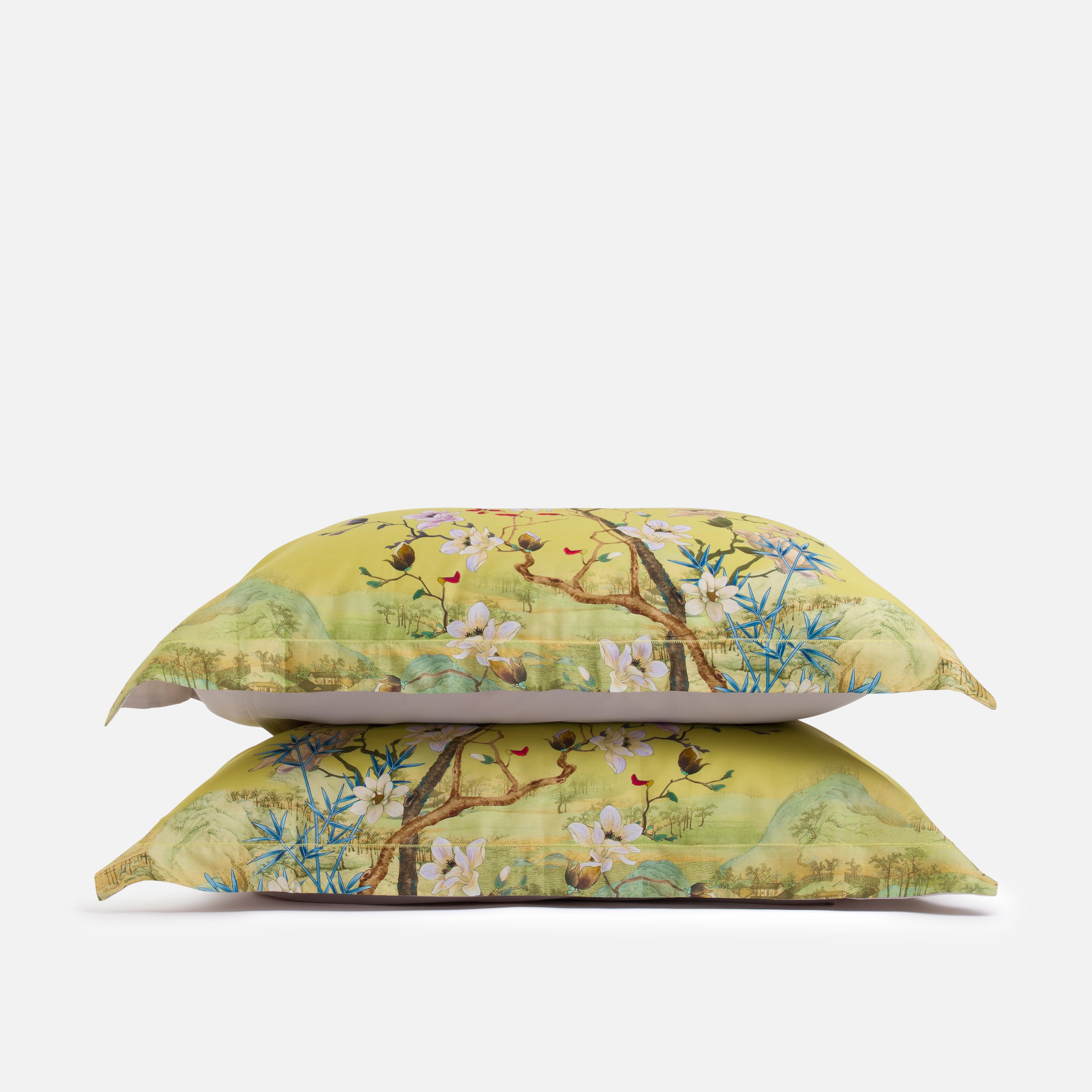 Yellow Notes - Pillowcase Pair