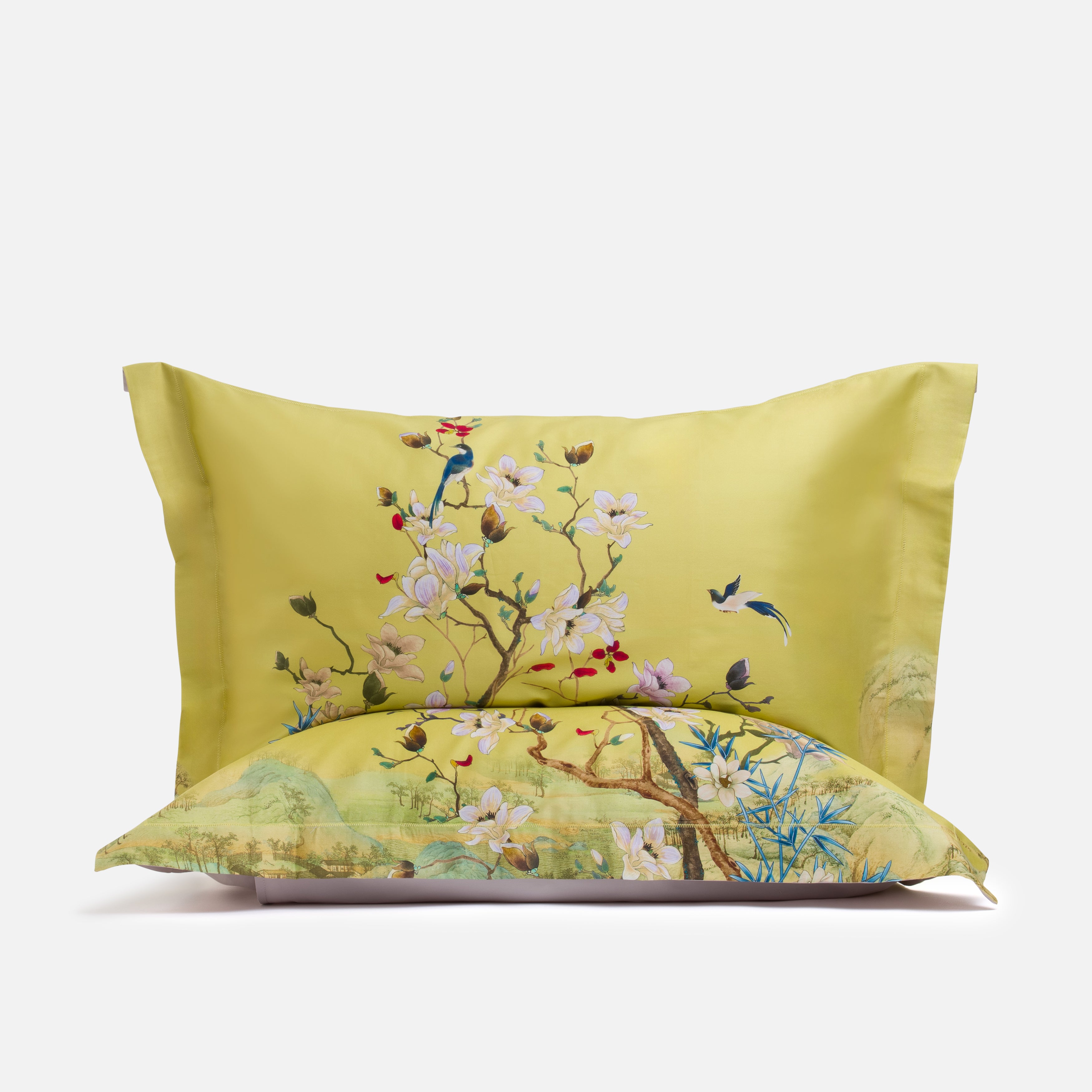 Yellow Notes - Pillowcase Pair