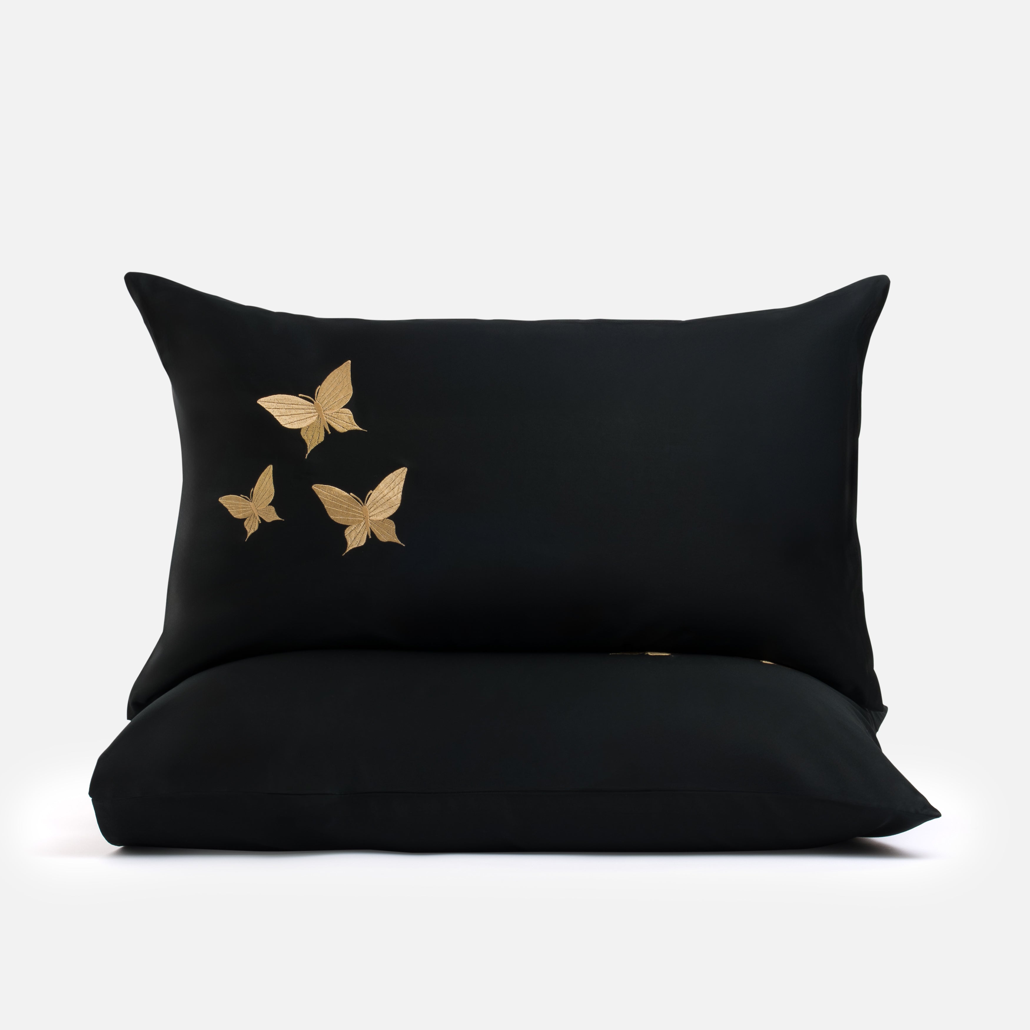 Golden Butterflies - Pillowcase Pair