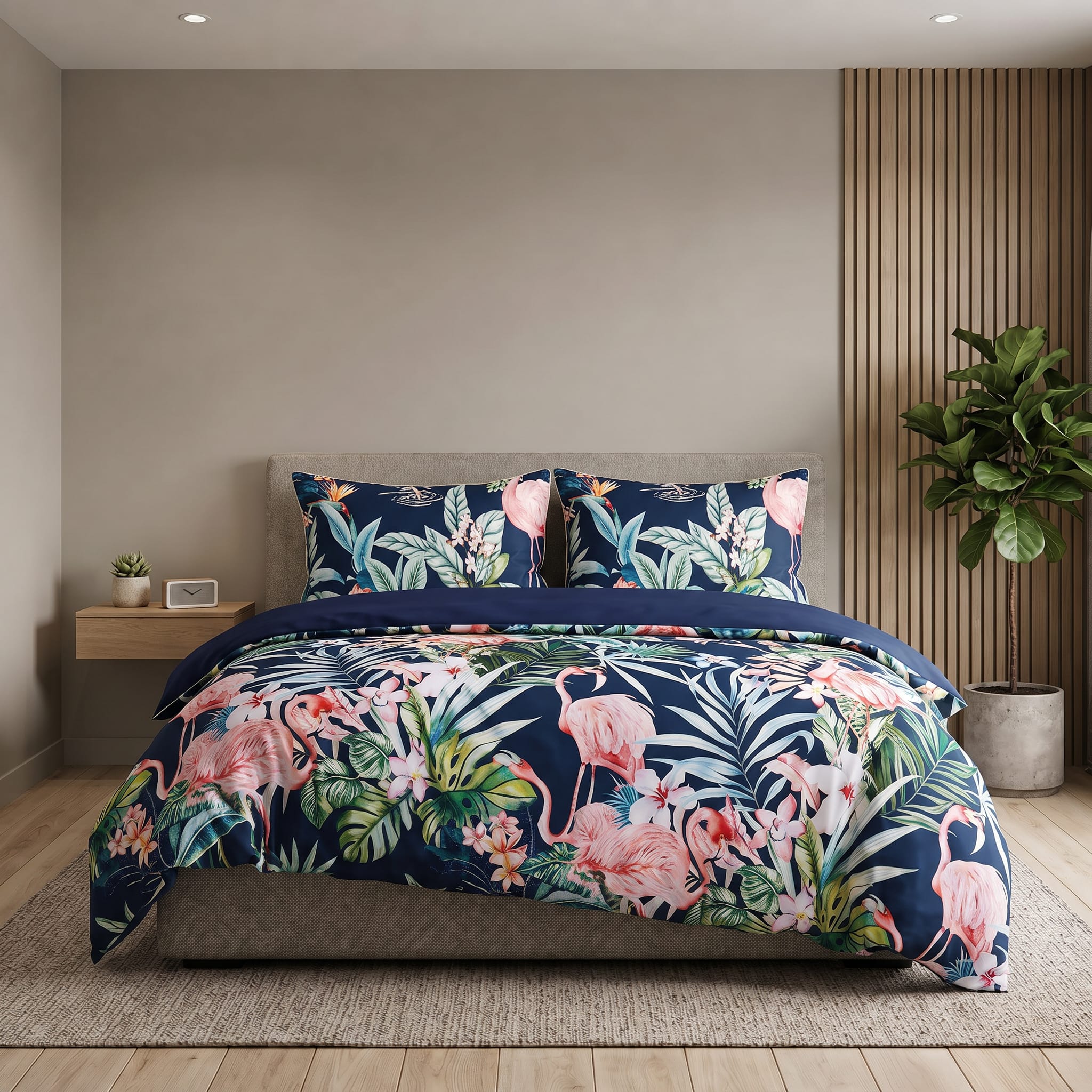Paradise Flamingo Blue - Bedding Set