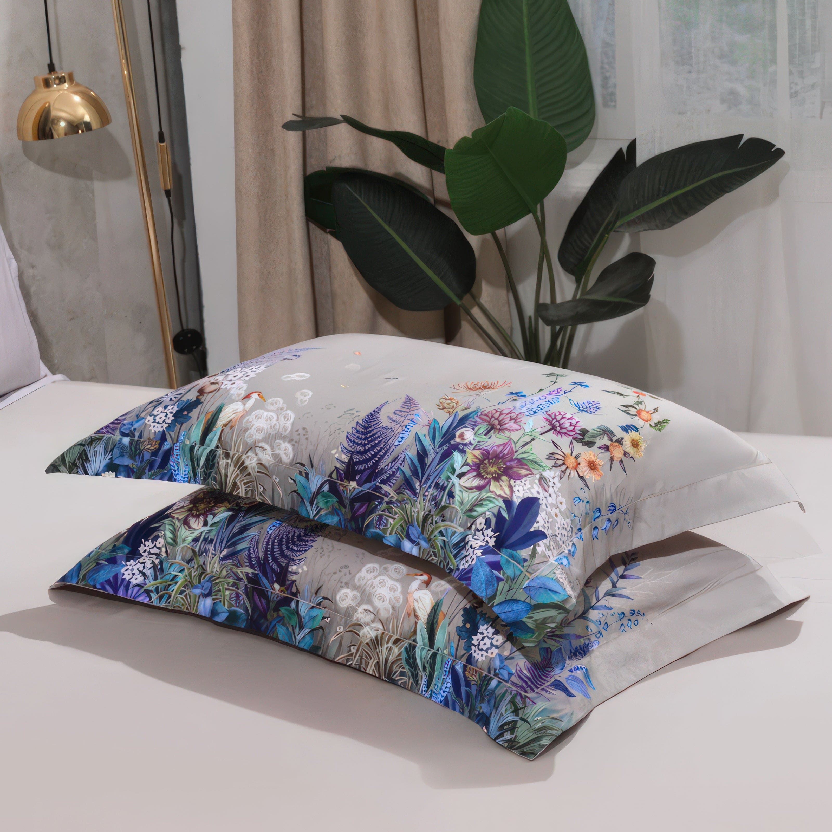 Purple Flowers - Pillowcase Pair