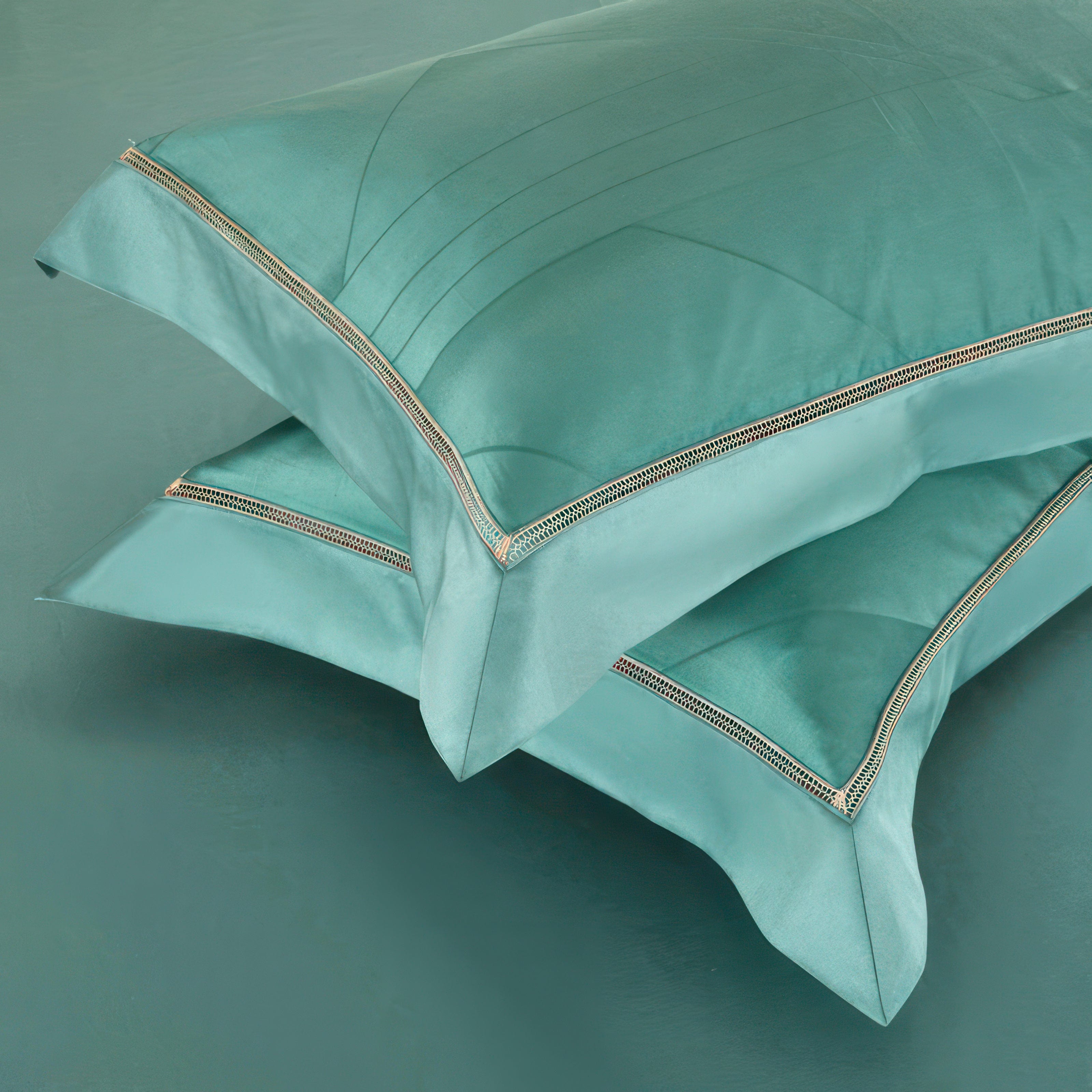 Teal Jacquard - Bedding Set