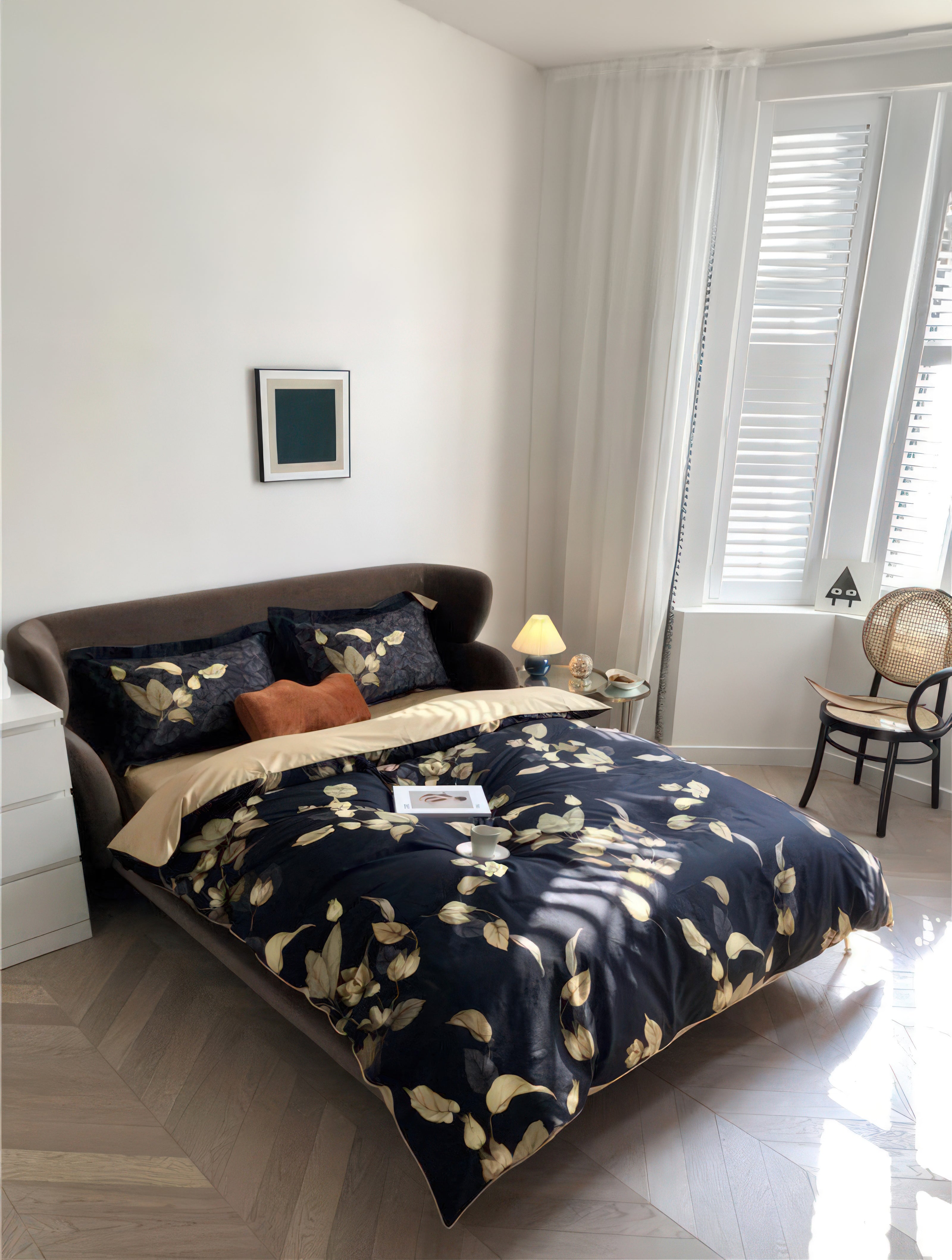 Gold Leaves - Bed Sheet