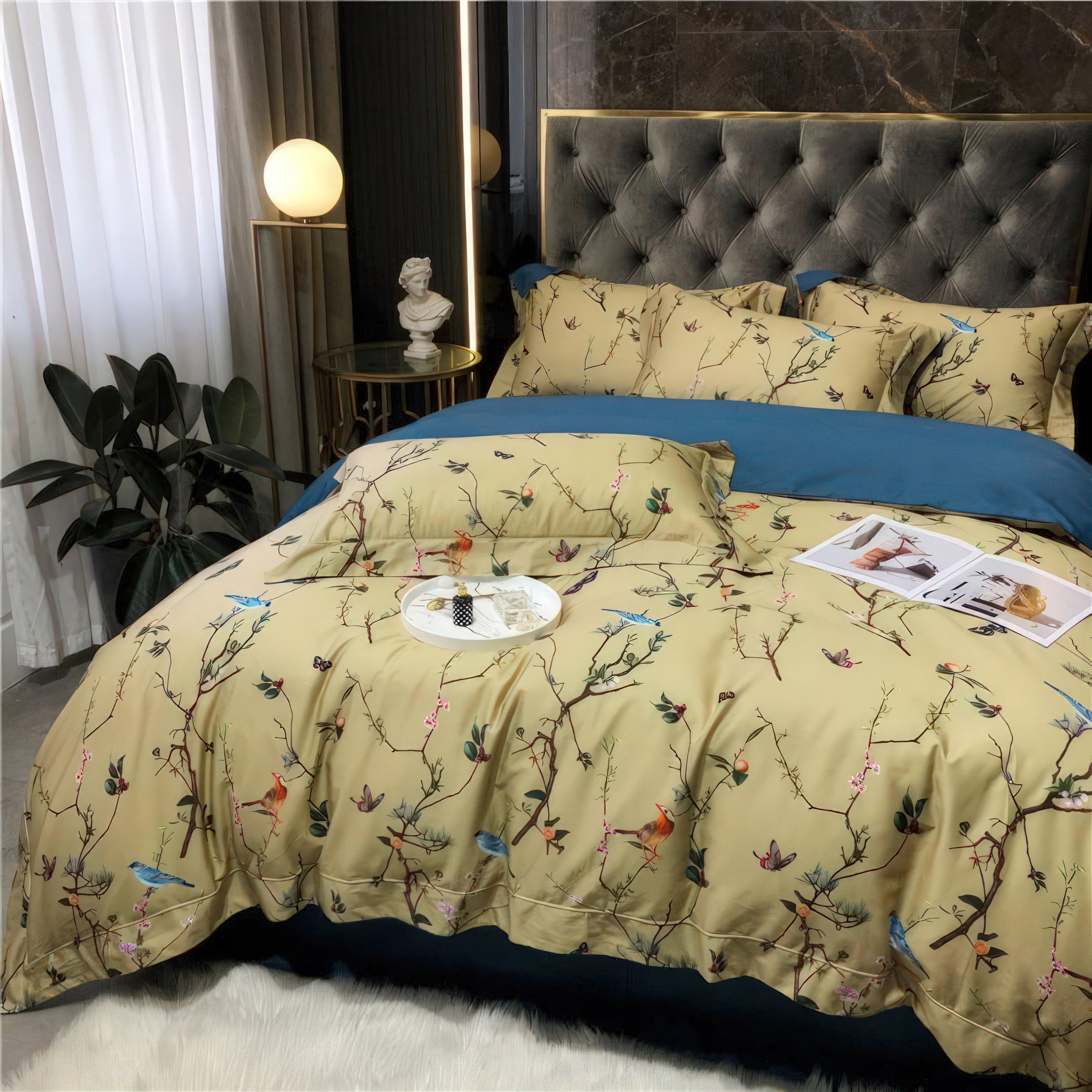 Birds and Flowers - Duvet Cover