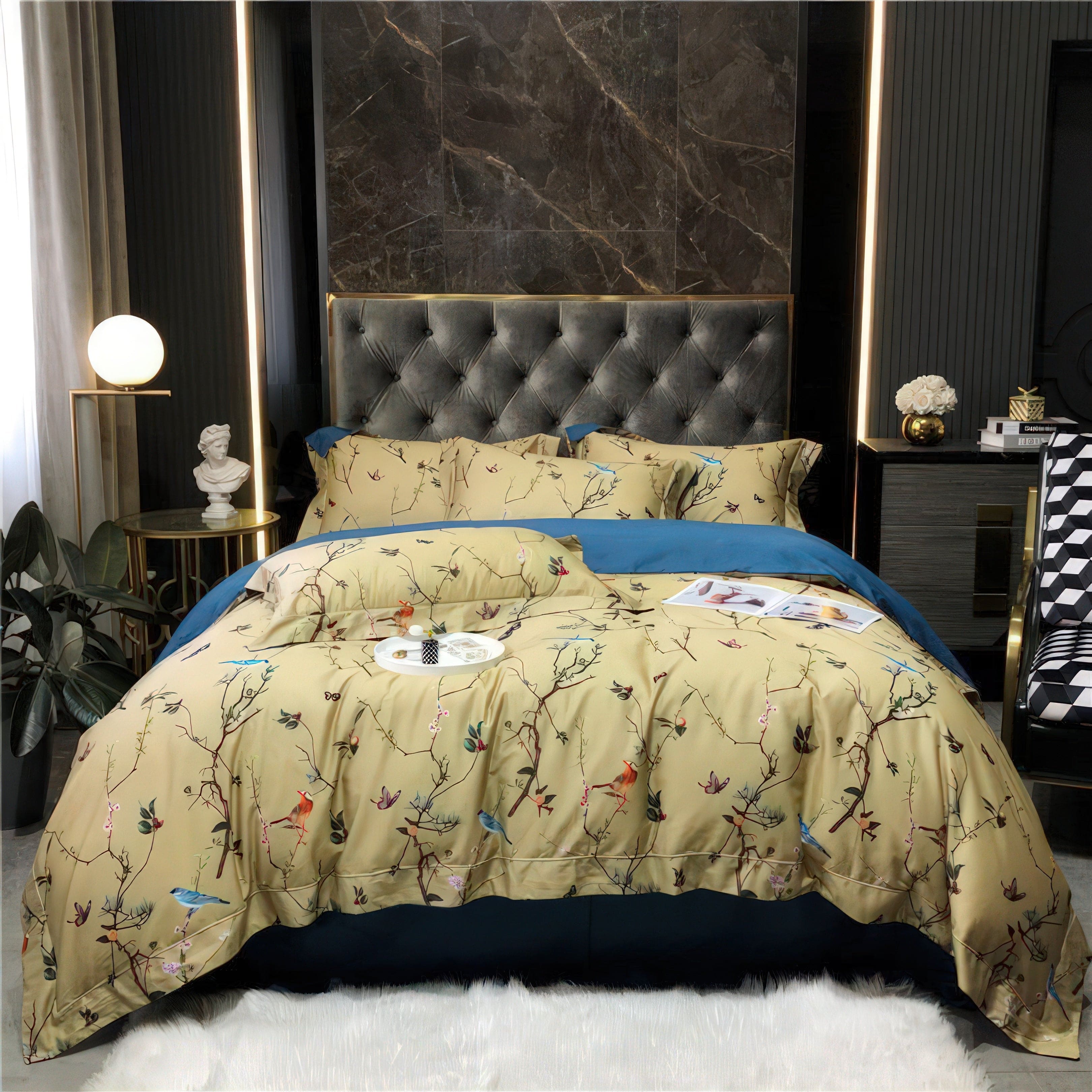 Birds and Flowers - Duvet Cover