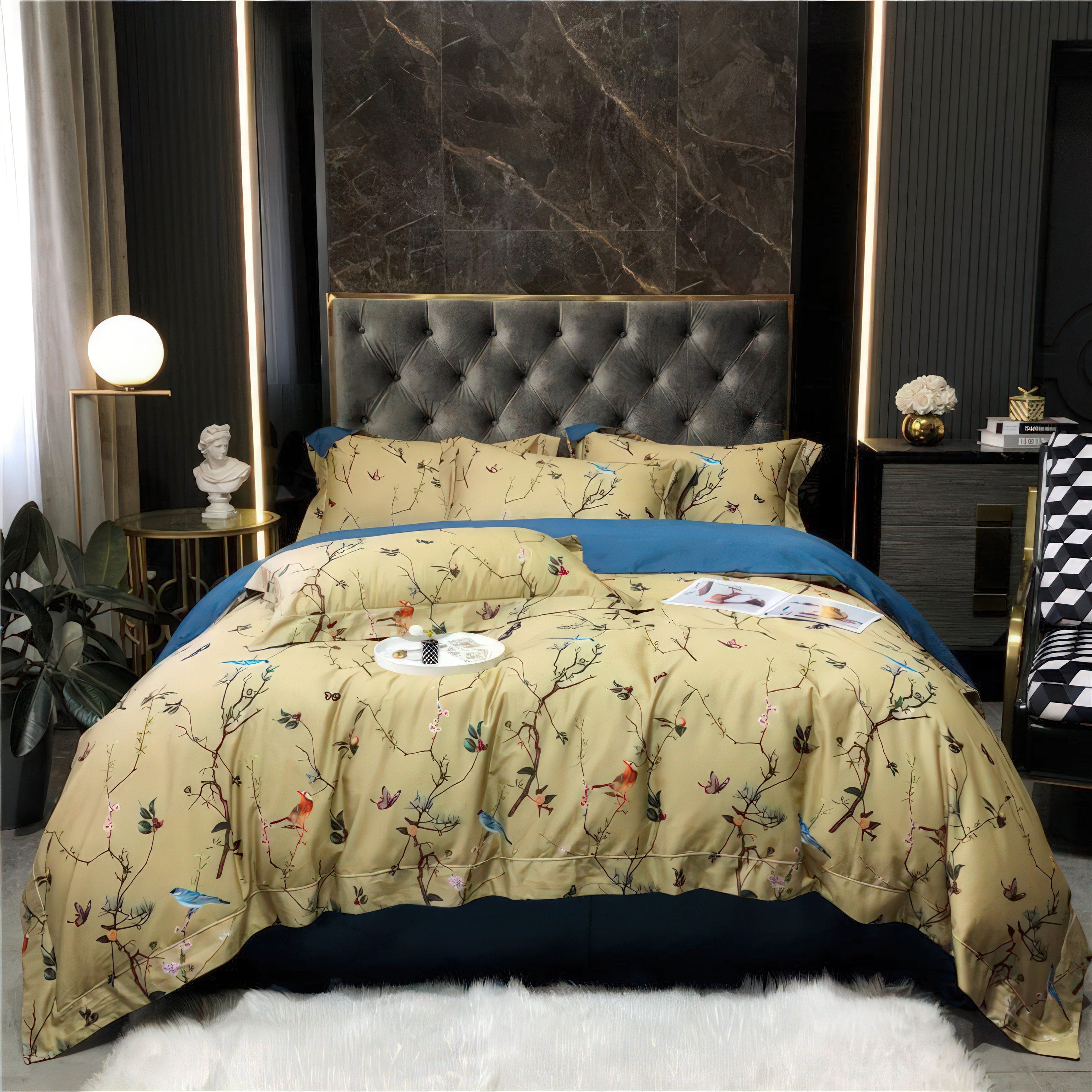 Birds and Flowers - Bed Sheet