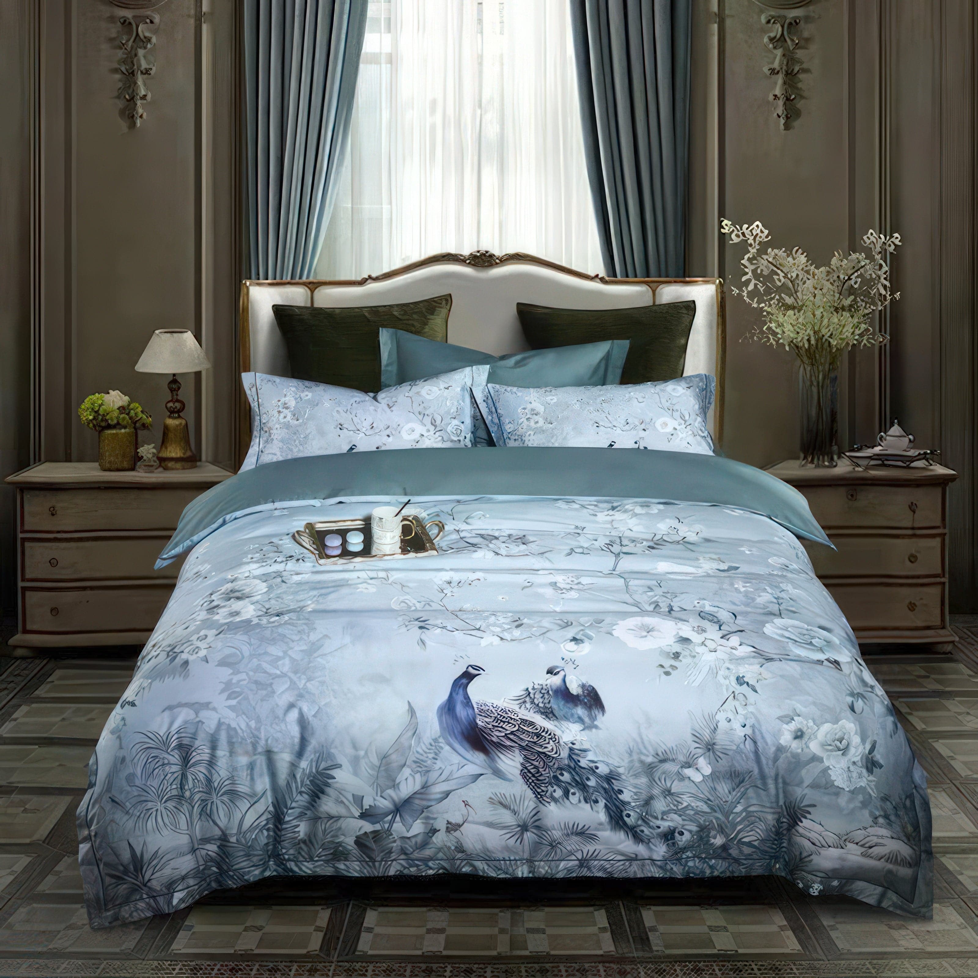 Blue Birds - Bed Sheet