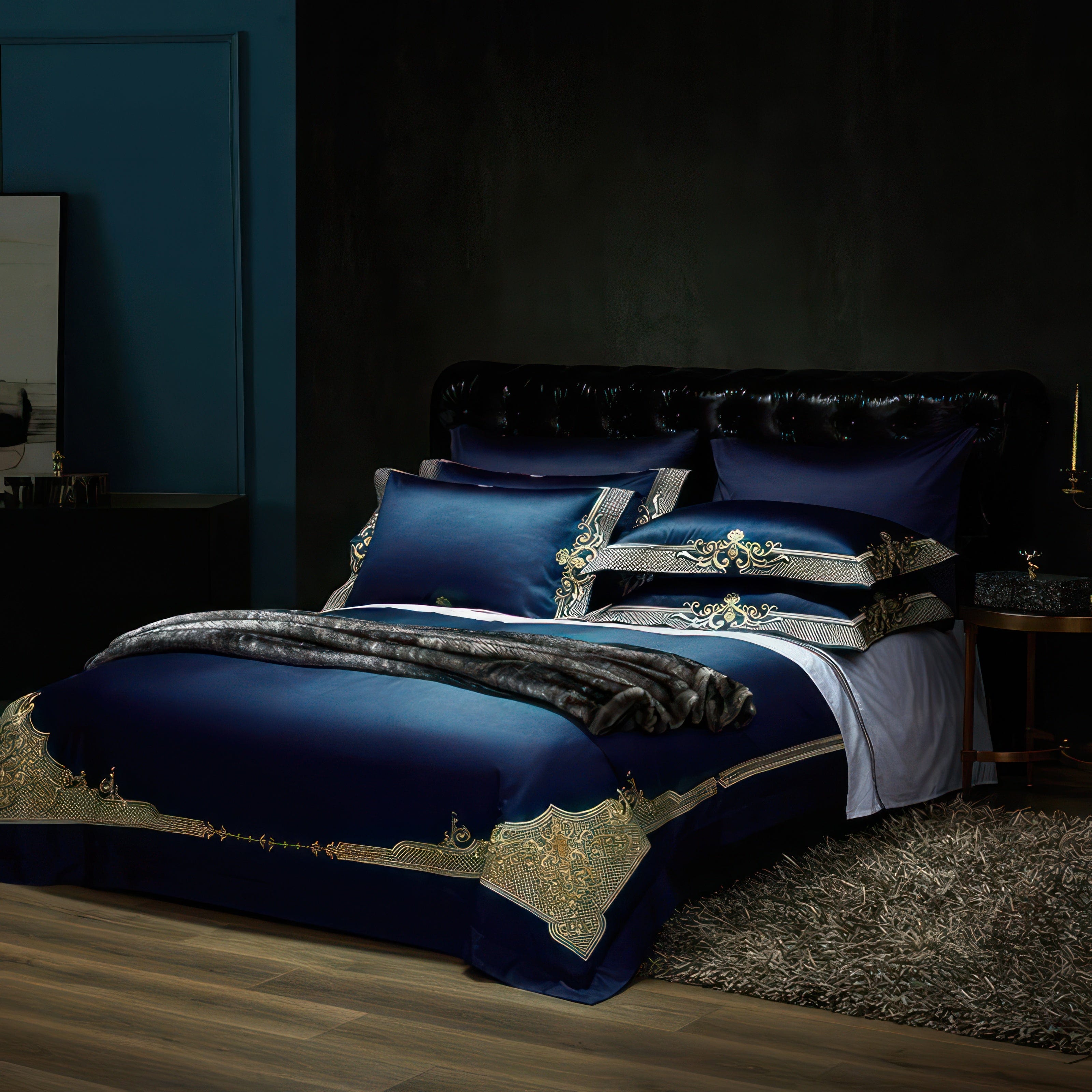 Royal Blue 1000TC - Bedding Set