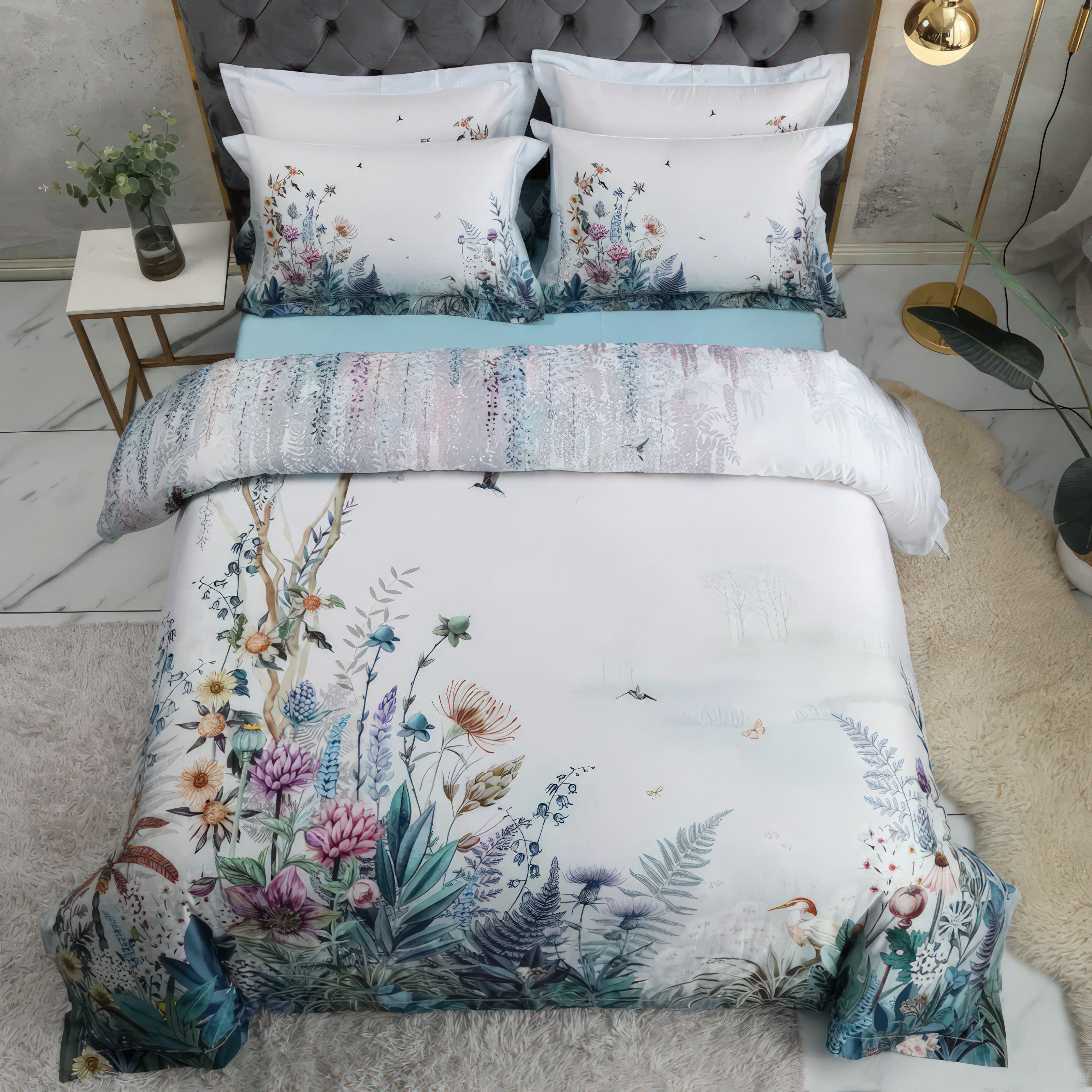 Violet Flowers - Bedding Set