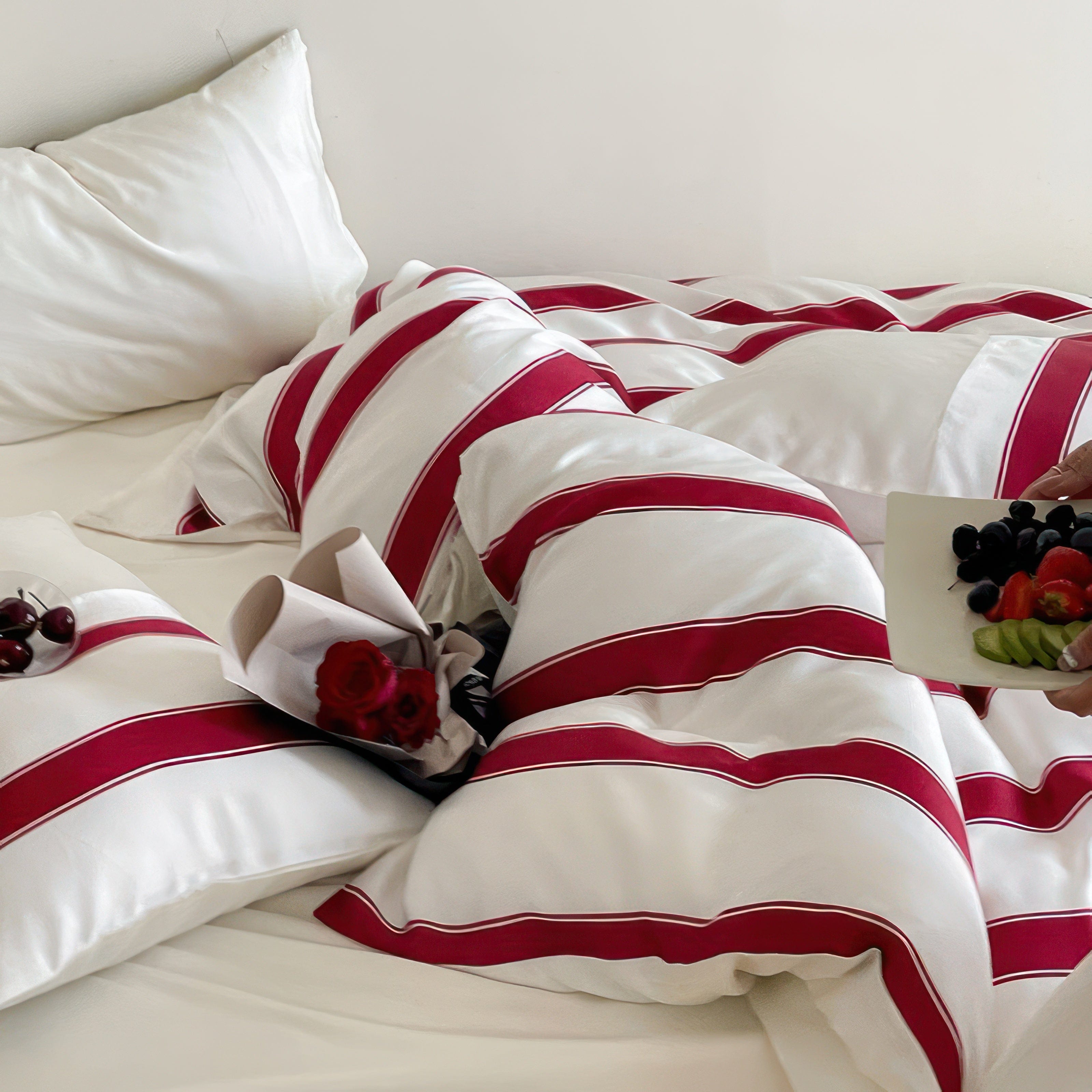 Red Striped Comfort - Bedding Set