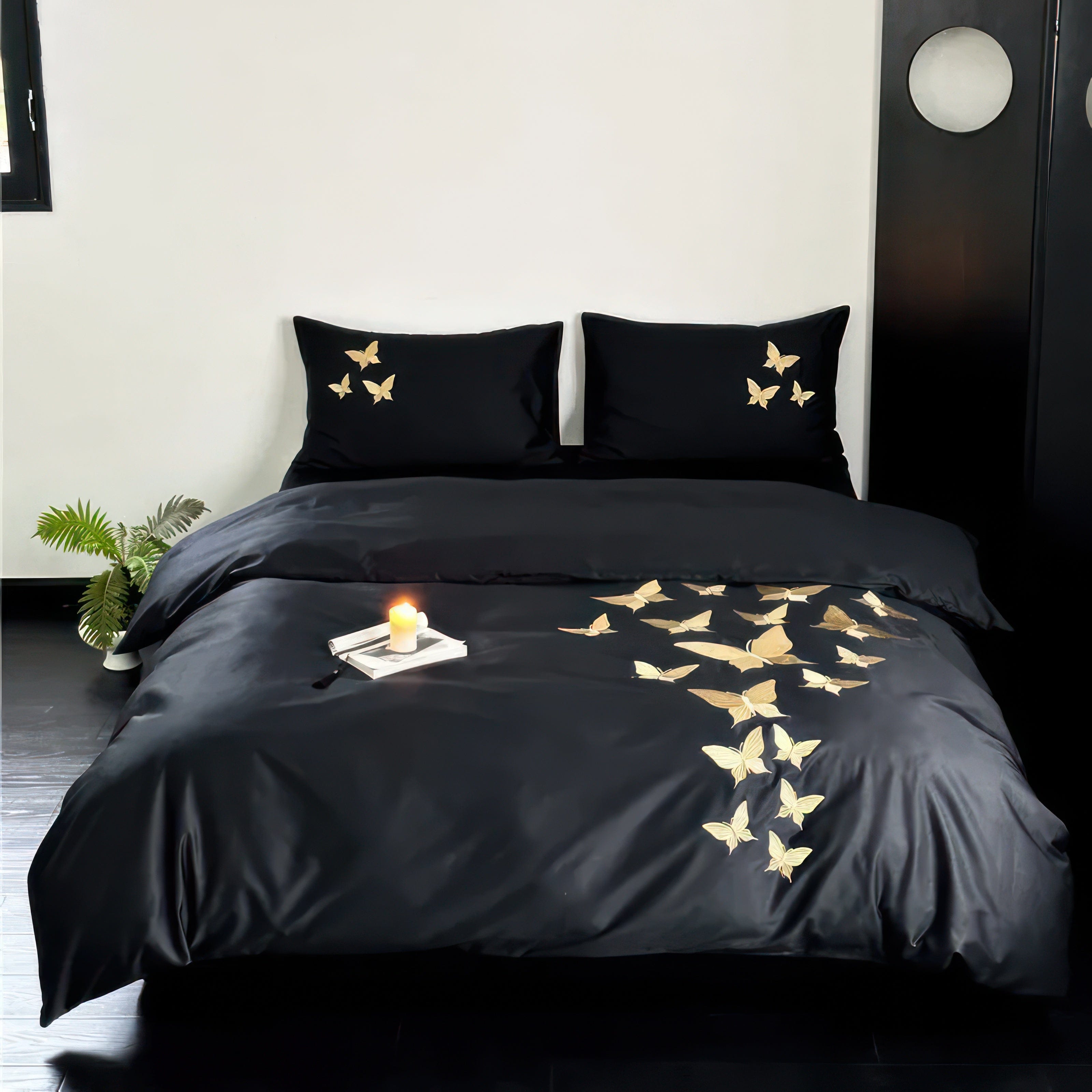 Golden Butterflies - Bedding Set