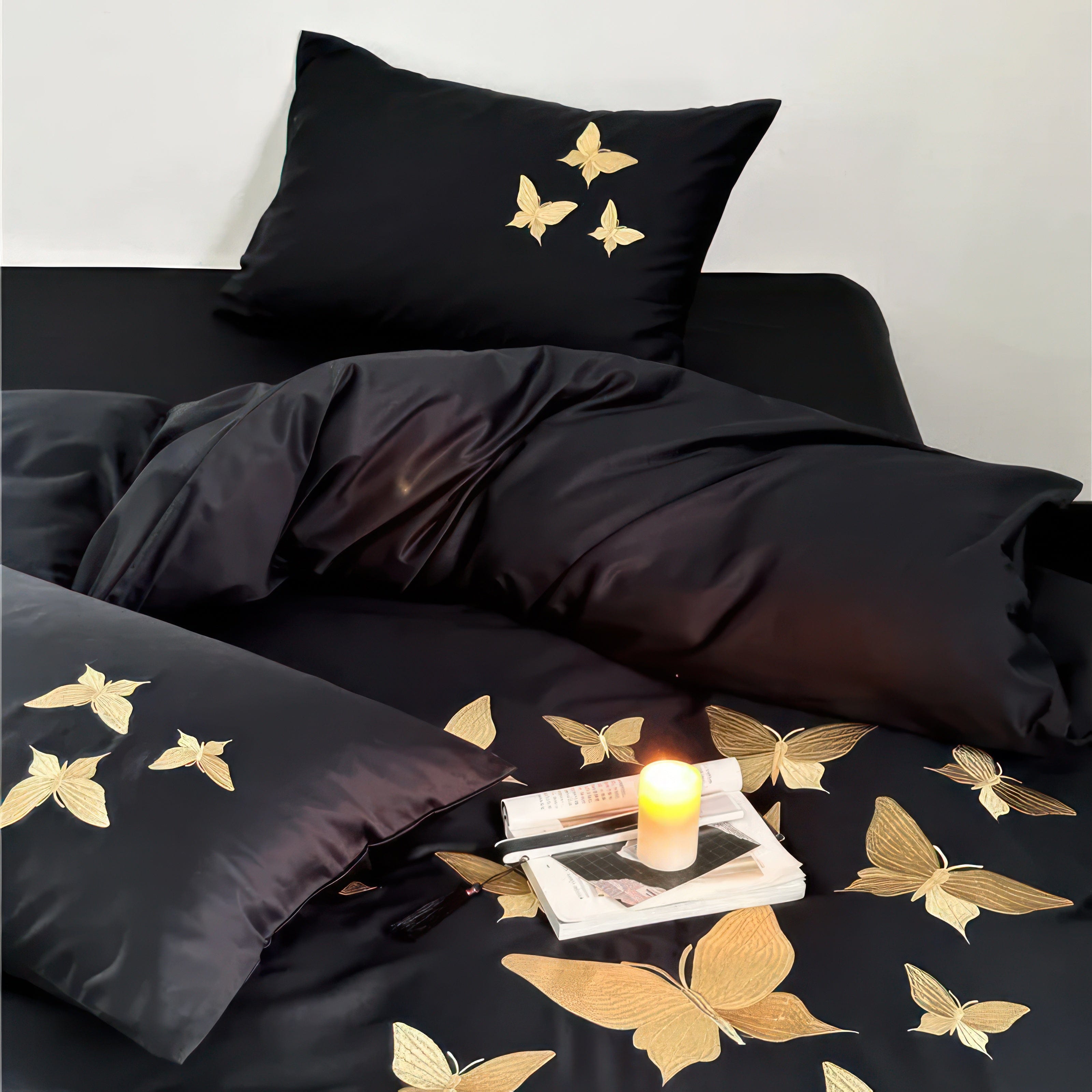 Golden Butterflies - Bedding Set