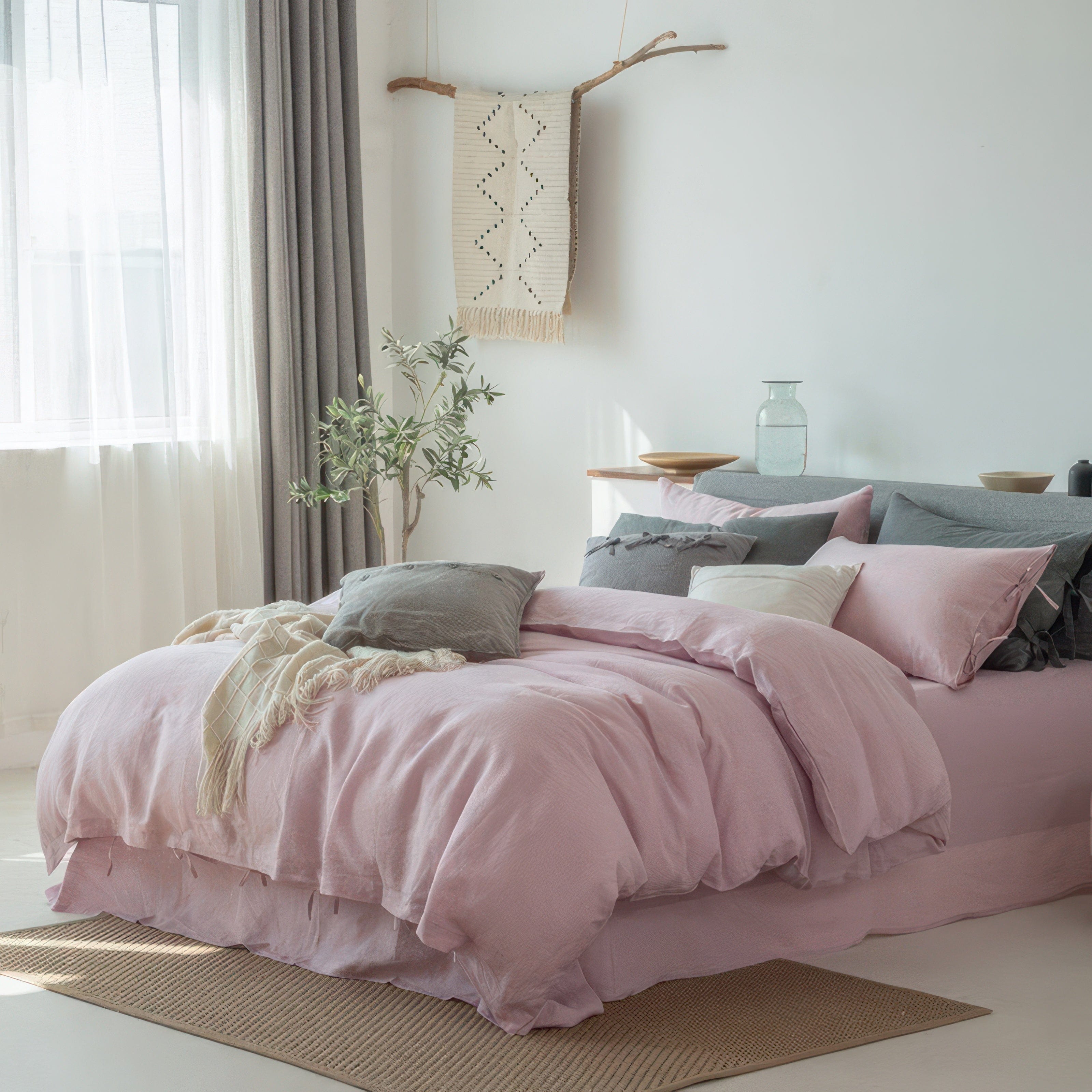 Dreamy Linen Pink - Bedding Set