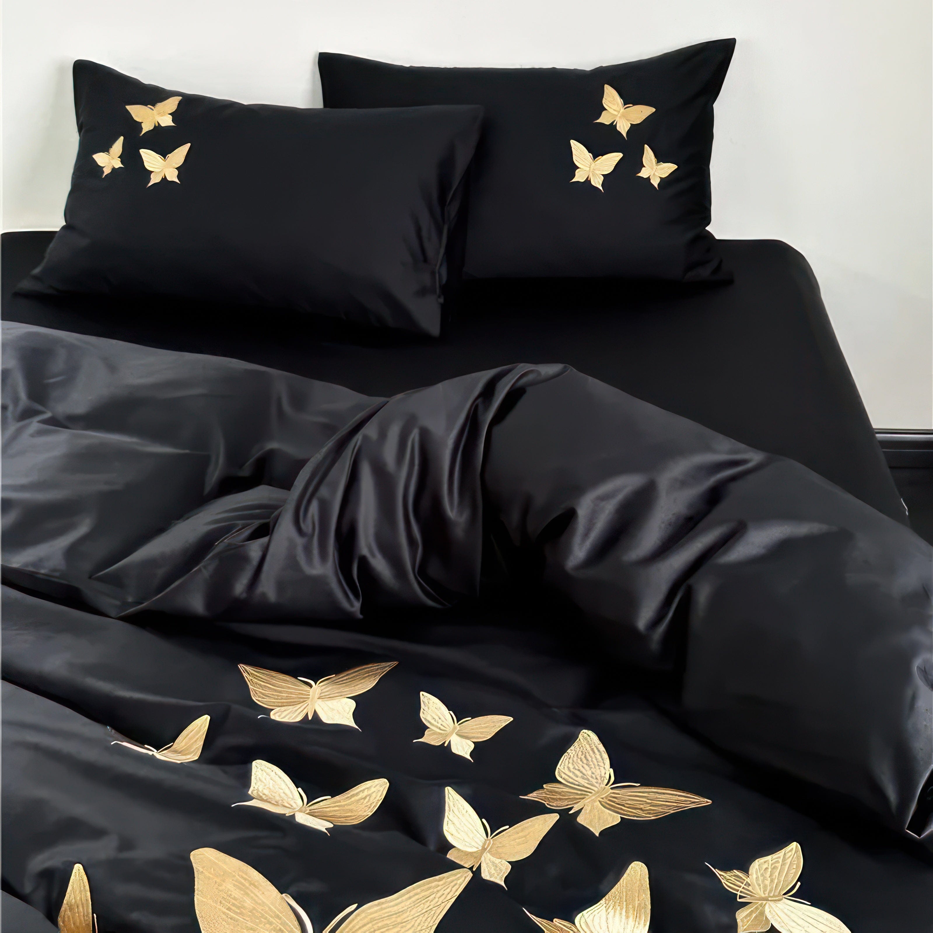 Golden Butterflies - Bedding Set