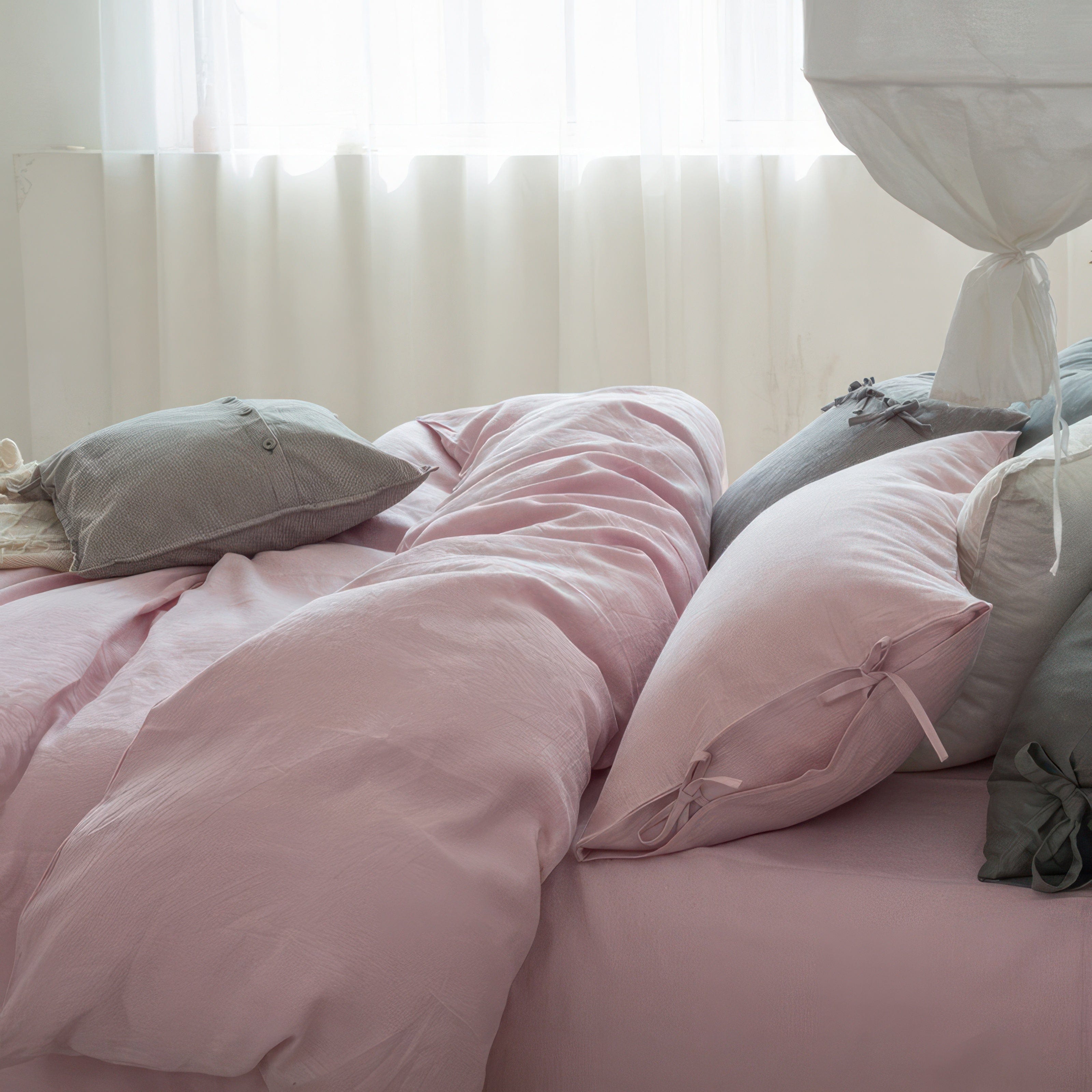 Dreamy Linen Pink - Bedding Set