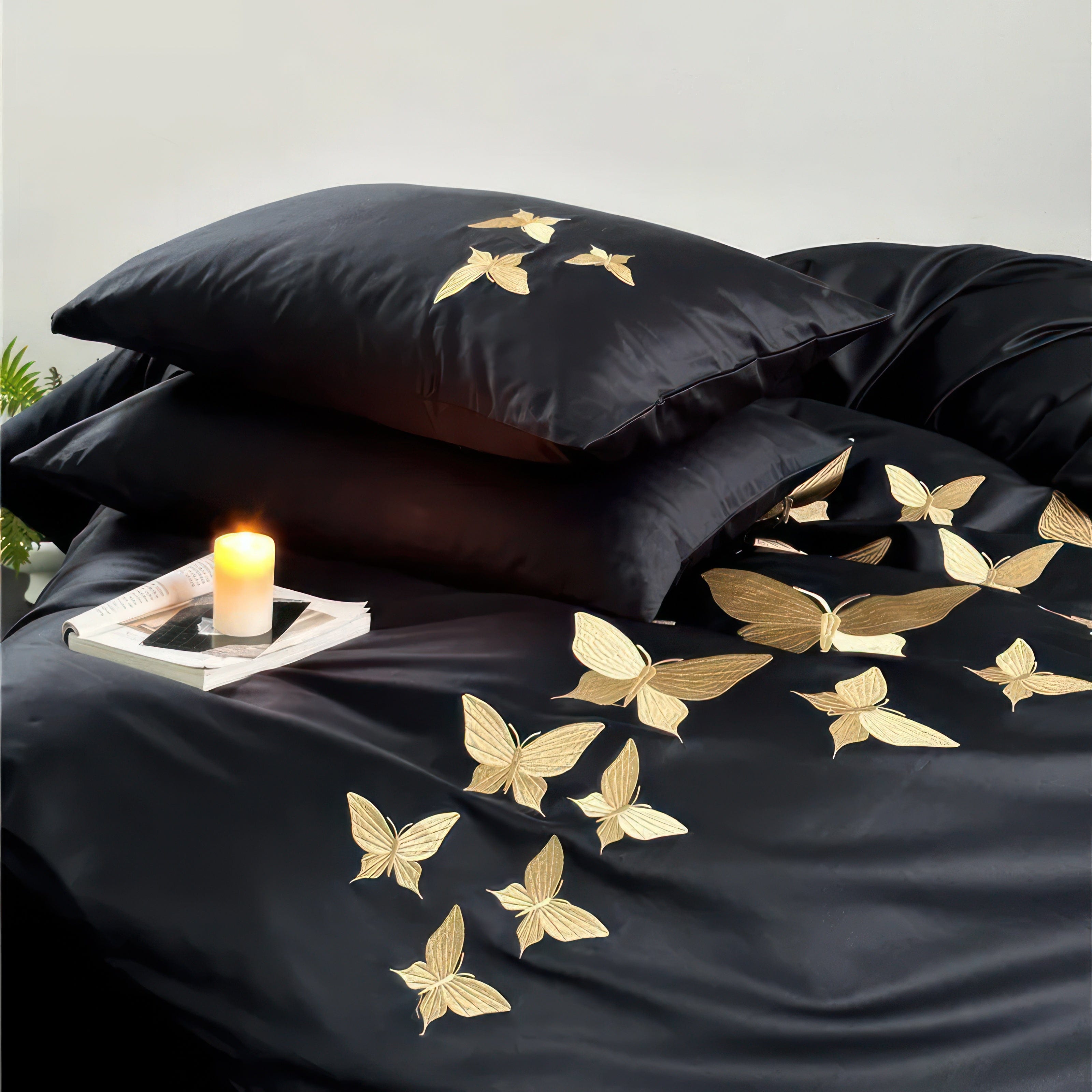 Golden Butterflies - Bedding Set