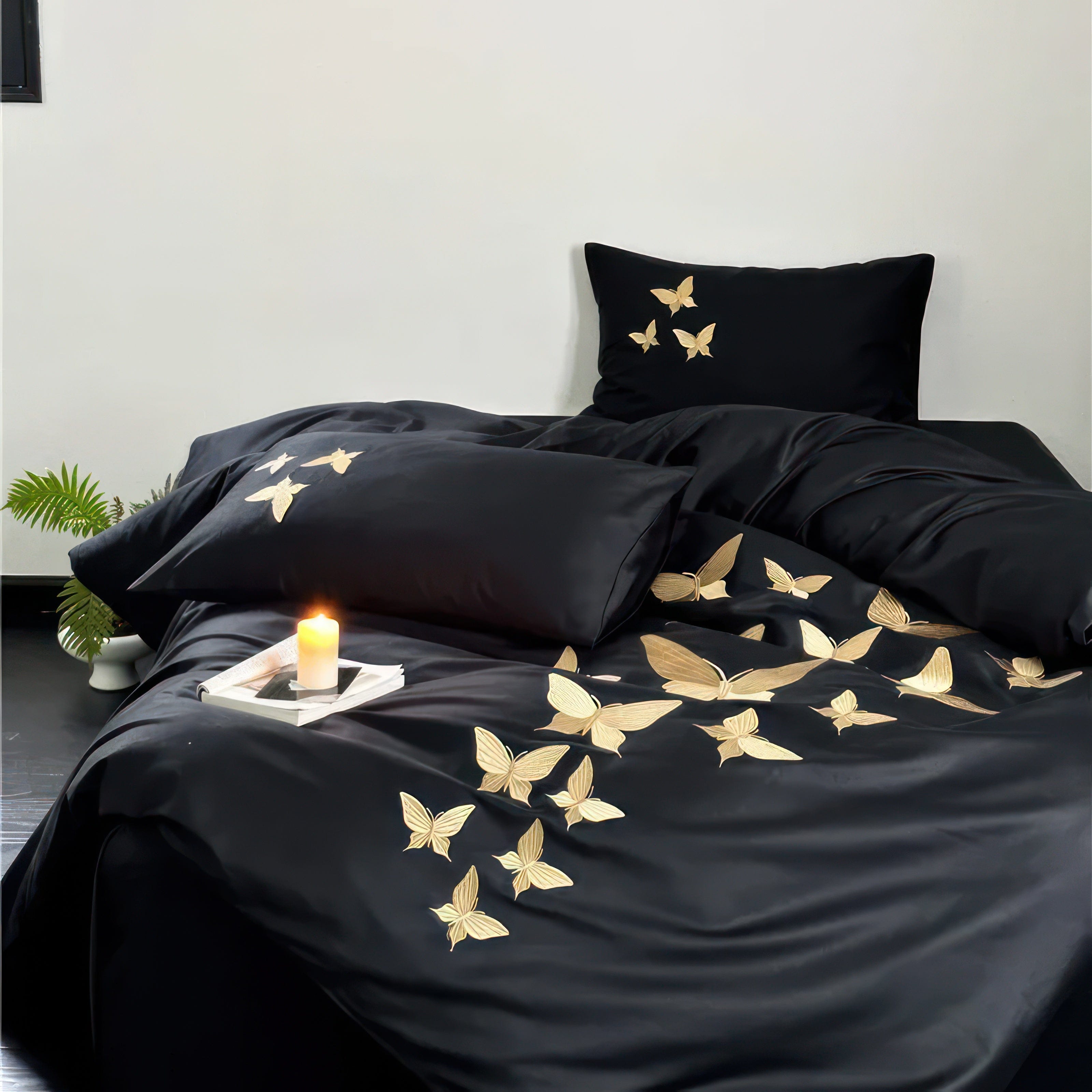 Golden Butterflies - Bedding Set