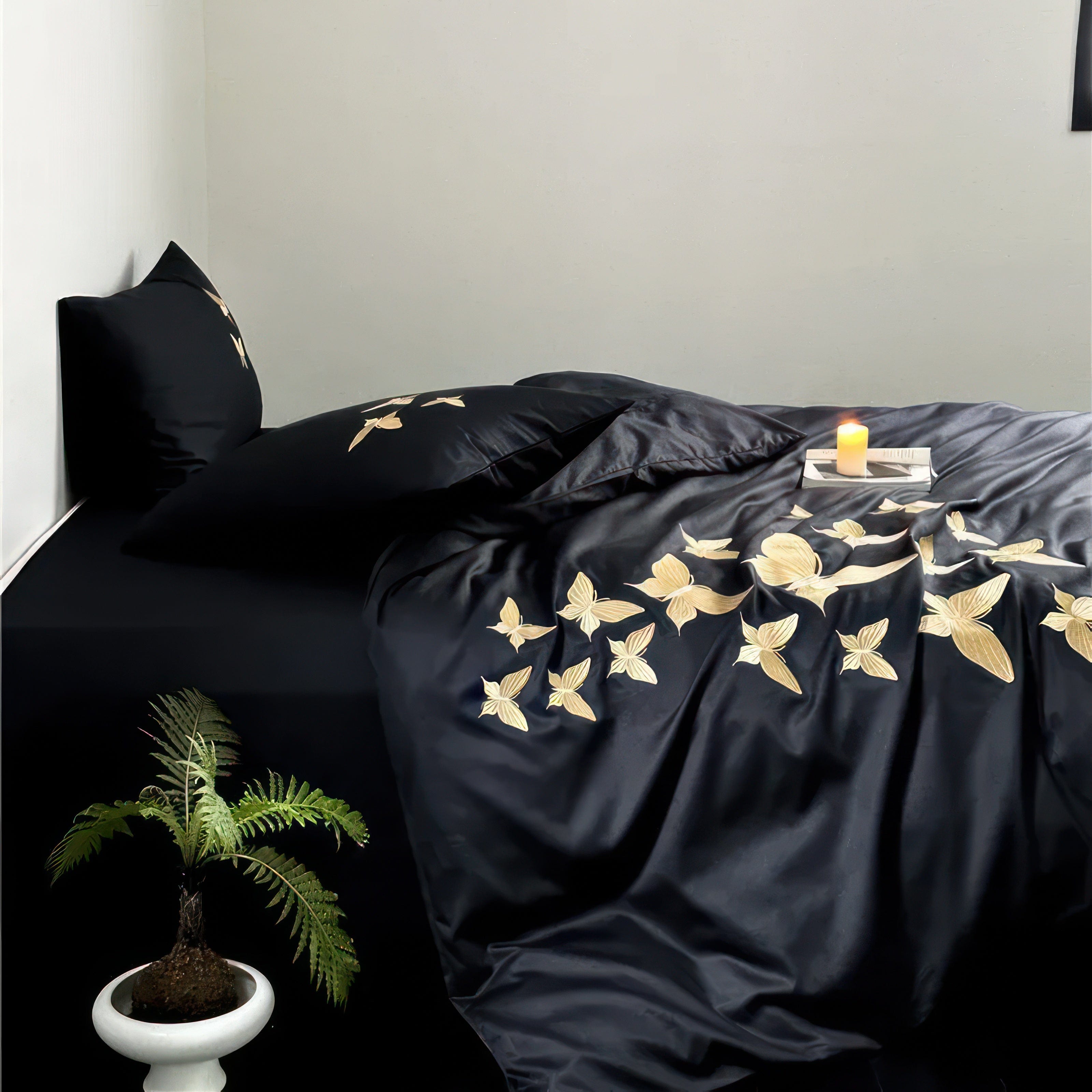 Golden Butterflies - Bedding Set