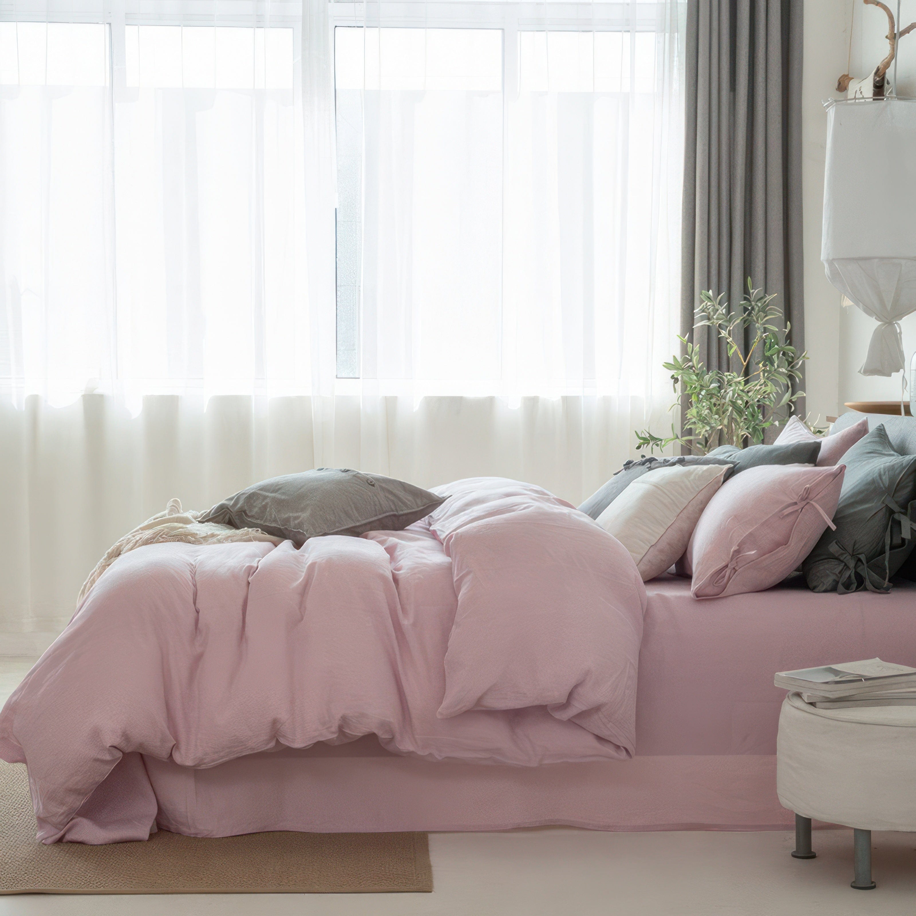 Dreamy Linen Pink - Bedding Set