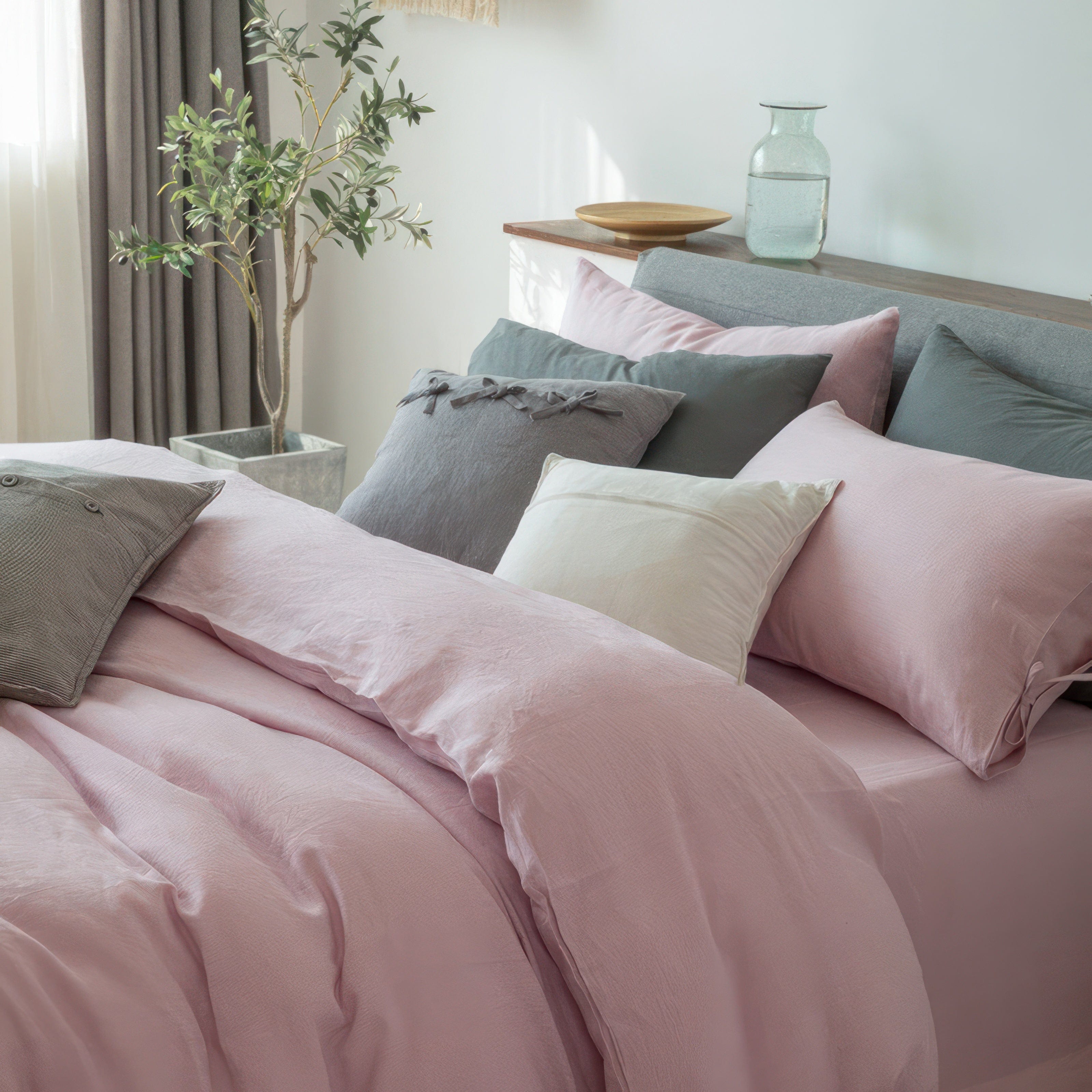 Dreamy Linen Pink - Bedding Set