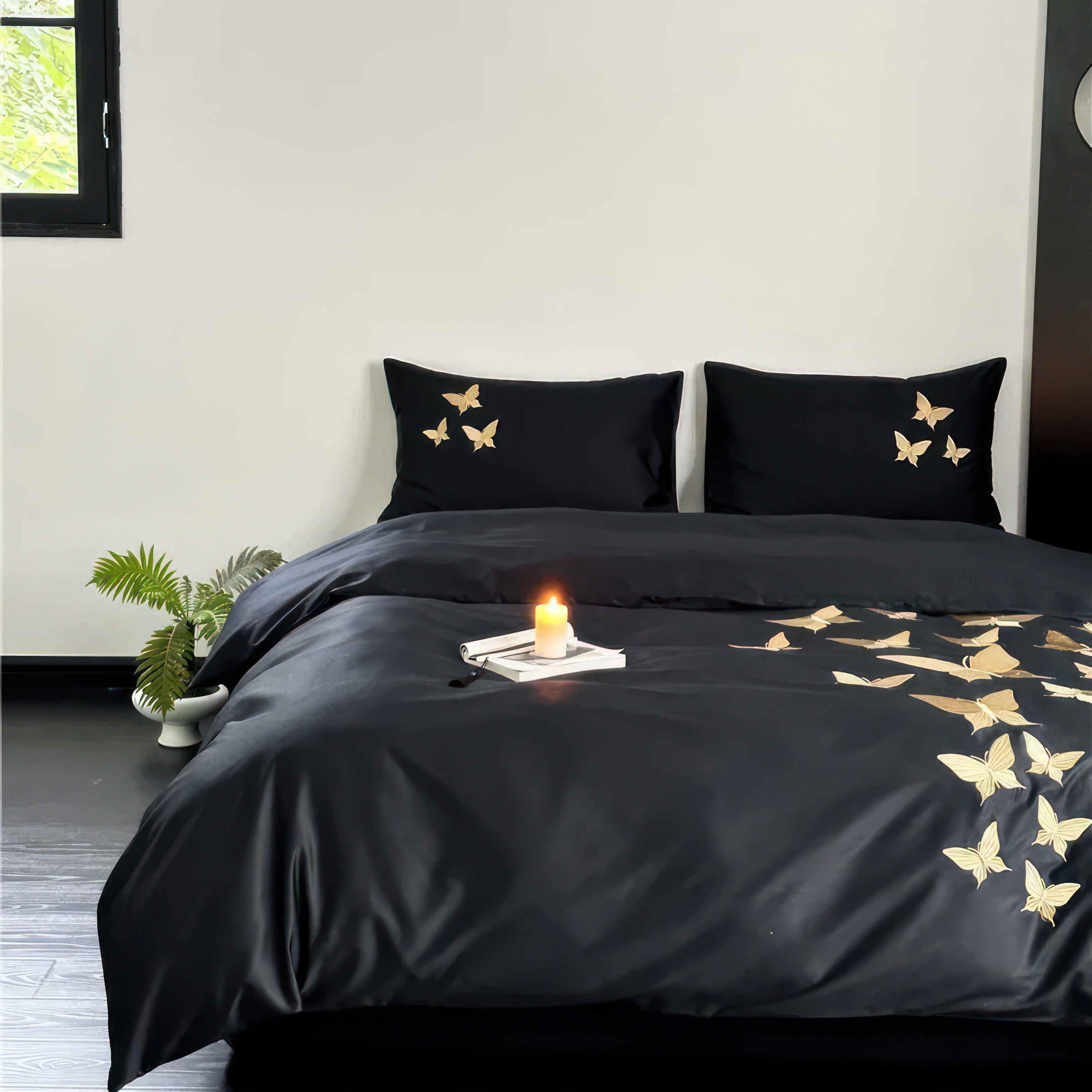 Golden Butterflies - Bedding Set