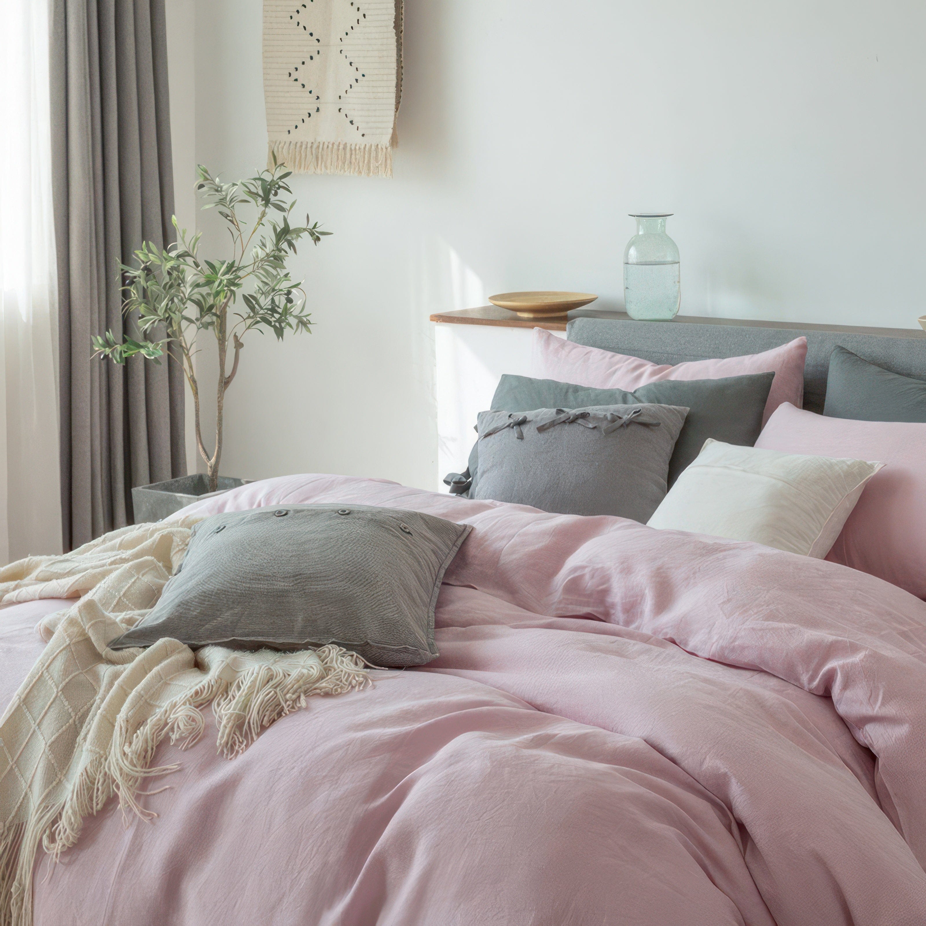 Dreamy Linen Pink - Bedding Set