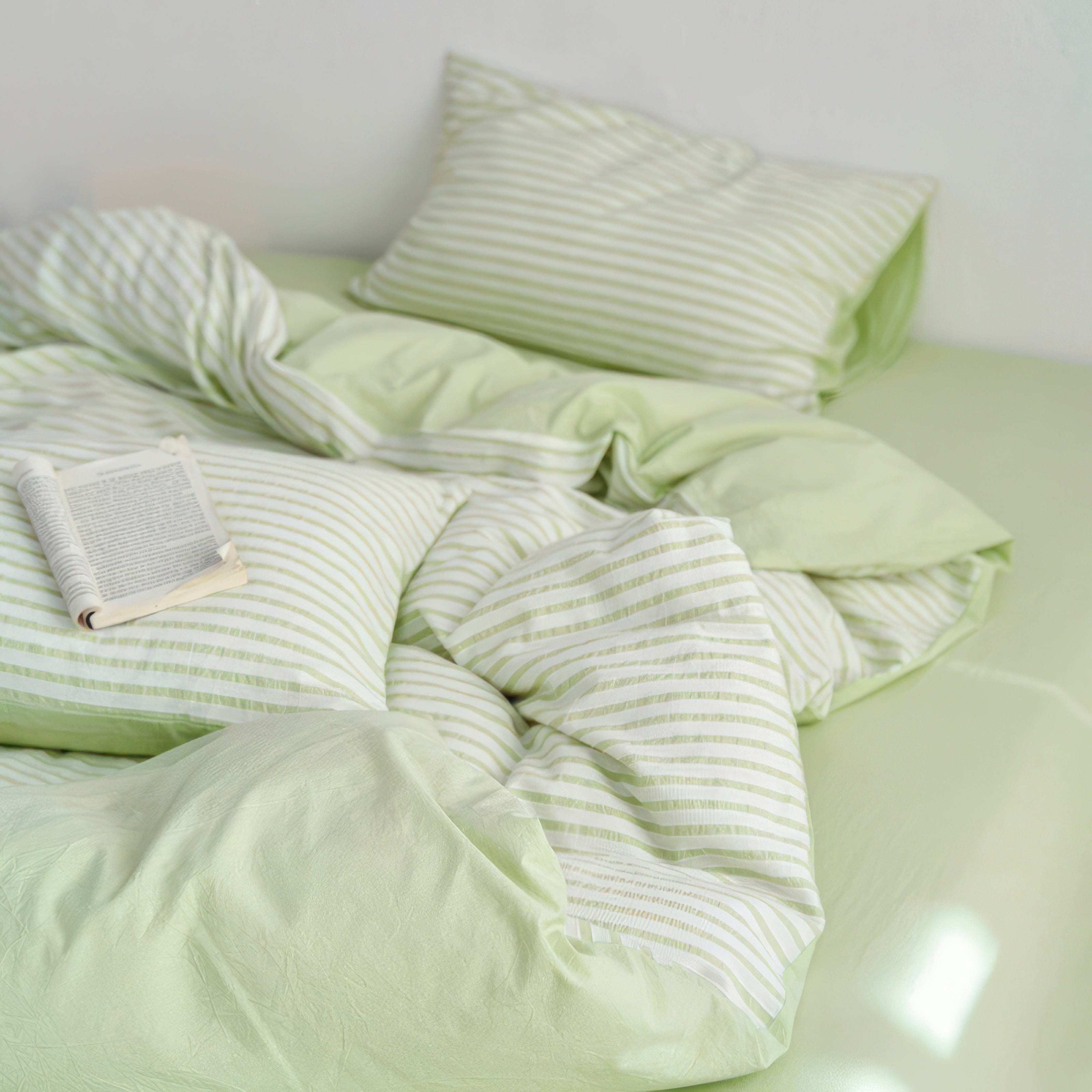 Green Vis Stripe - Bedding Set