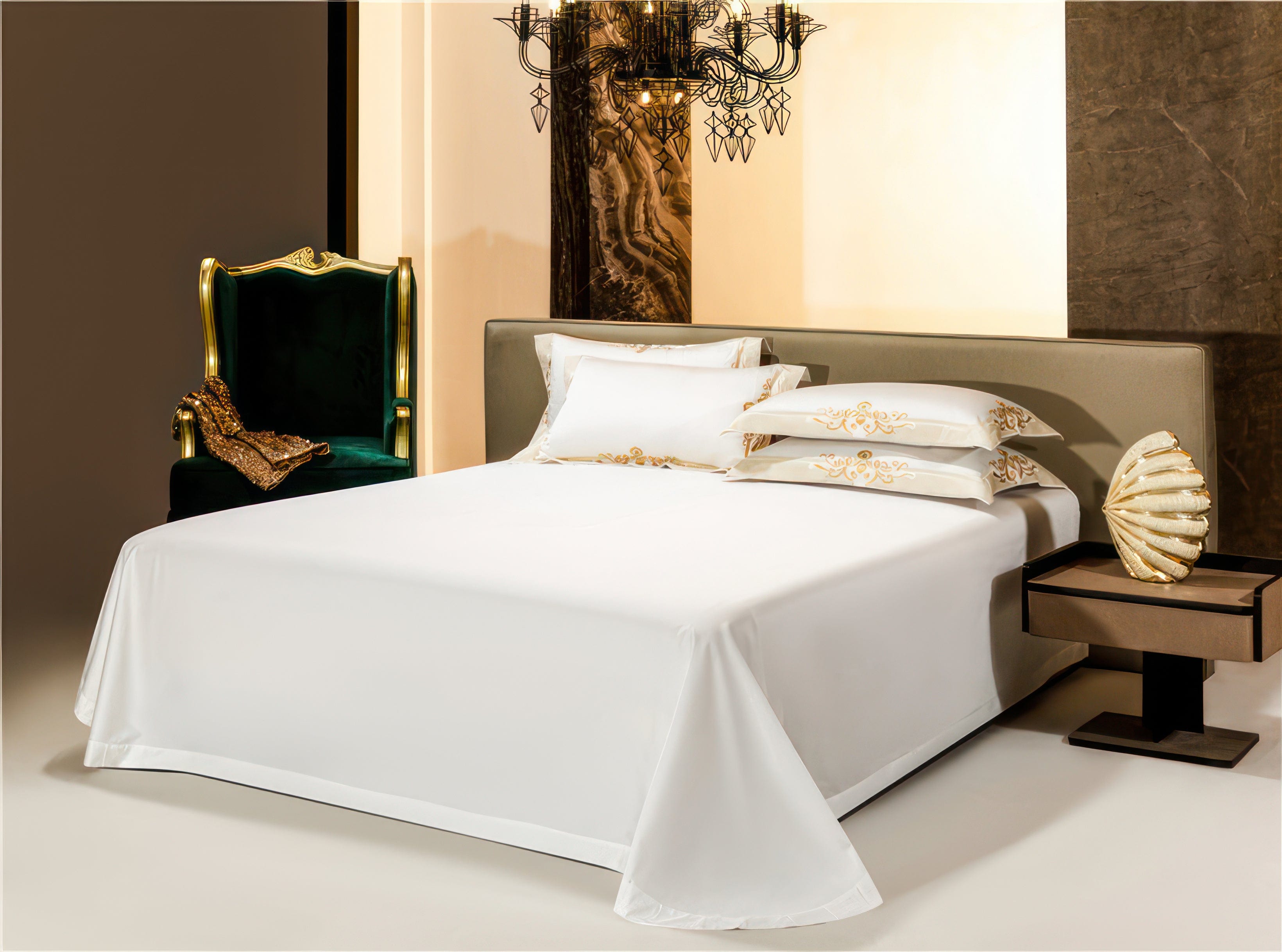 Royal White 1000TC - Bedding Set