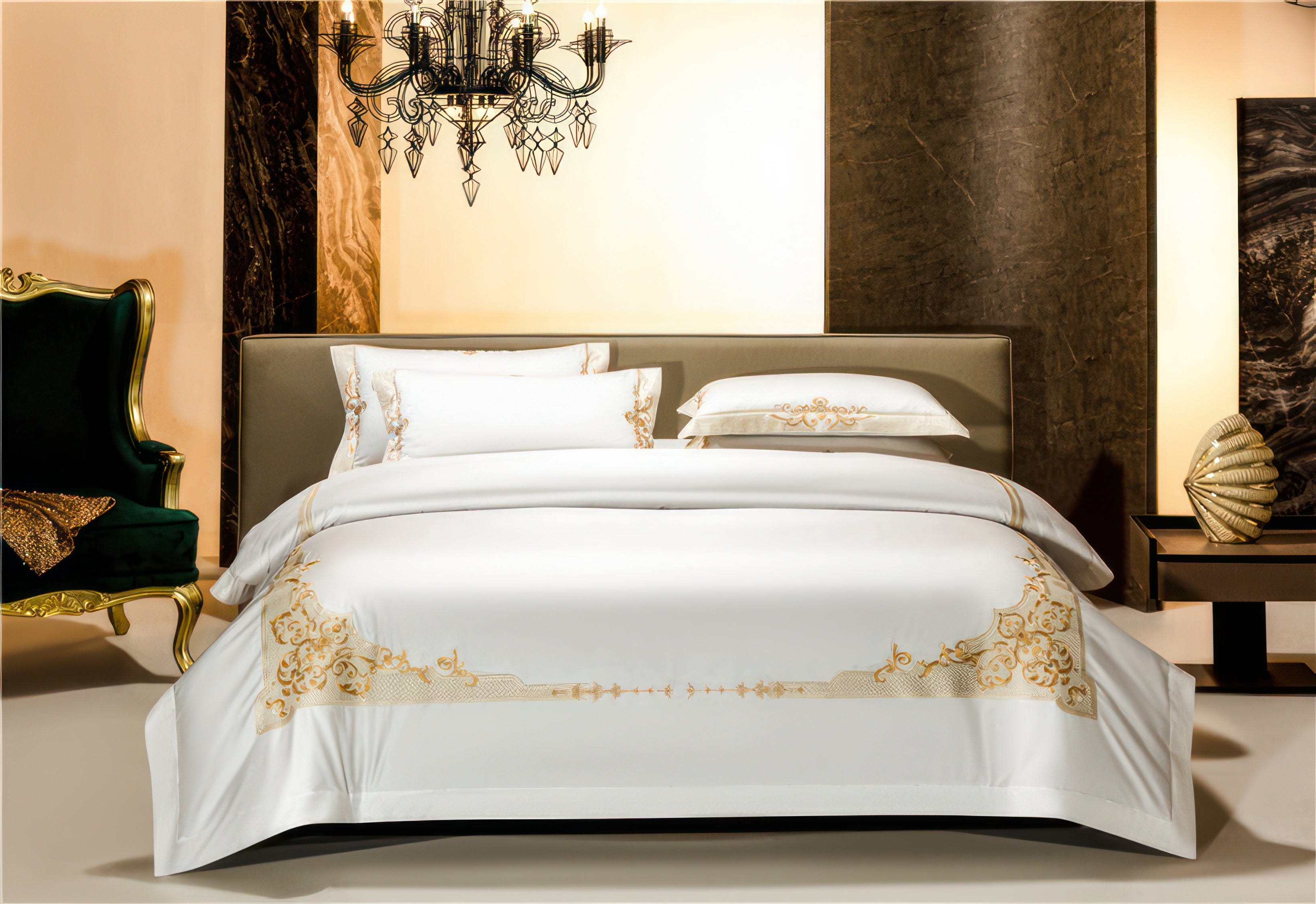 Royal White 1000TC - Bedding Set